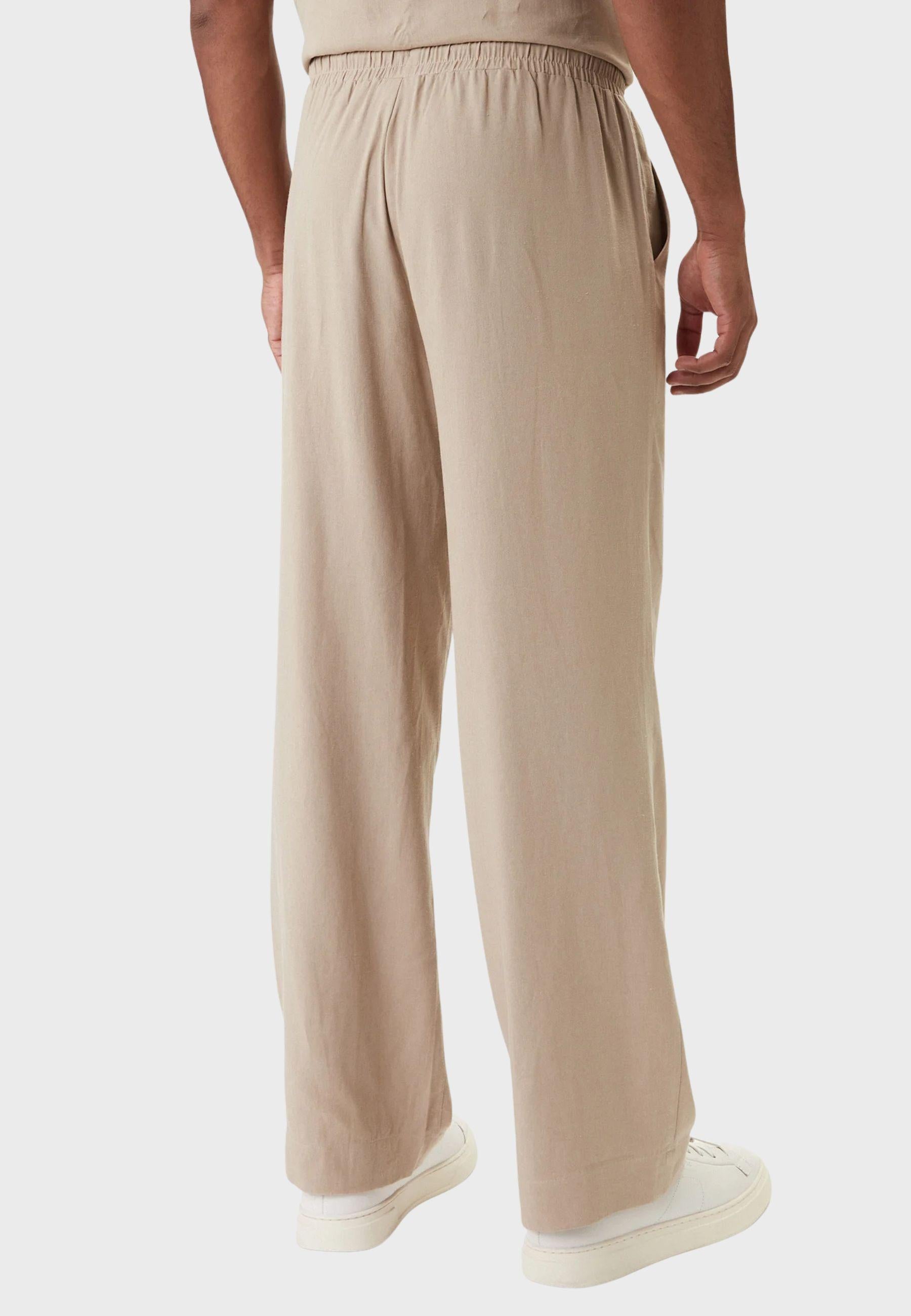 Pantaloni beachwear in misto lino 