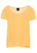 PINKO - T-shirt Donna in Maglia a Costine | Giallo Tramonto