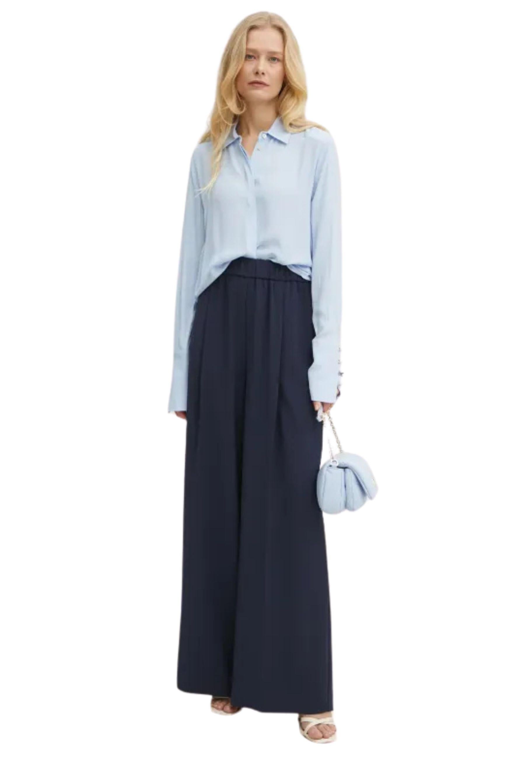 Pantaloni donna colore blu navy 