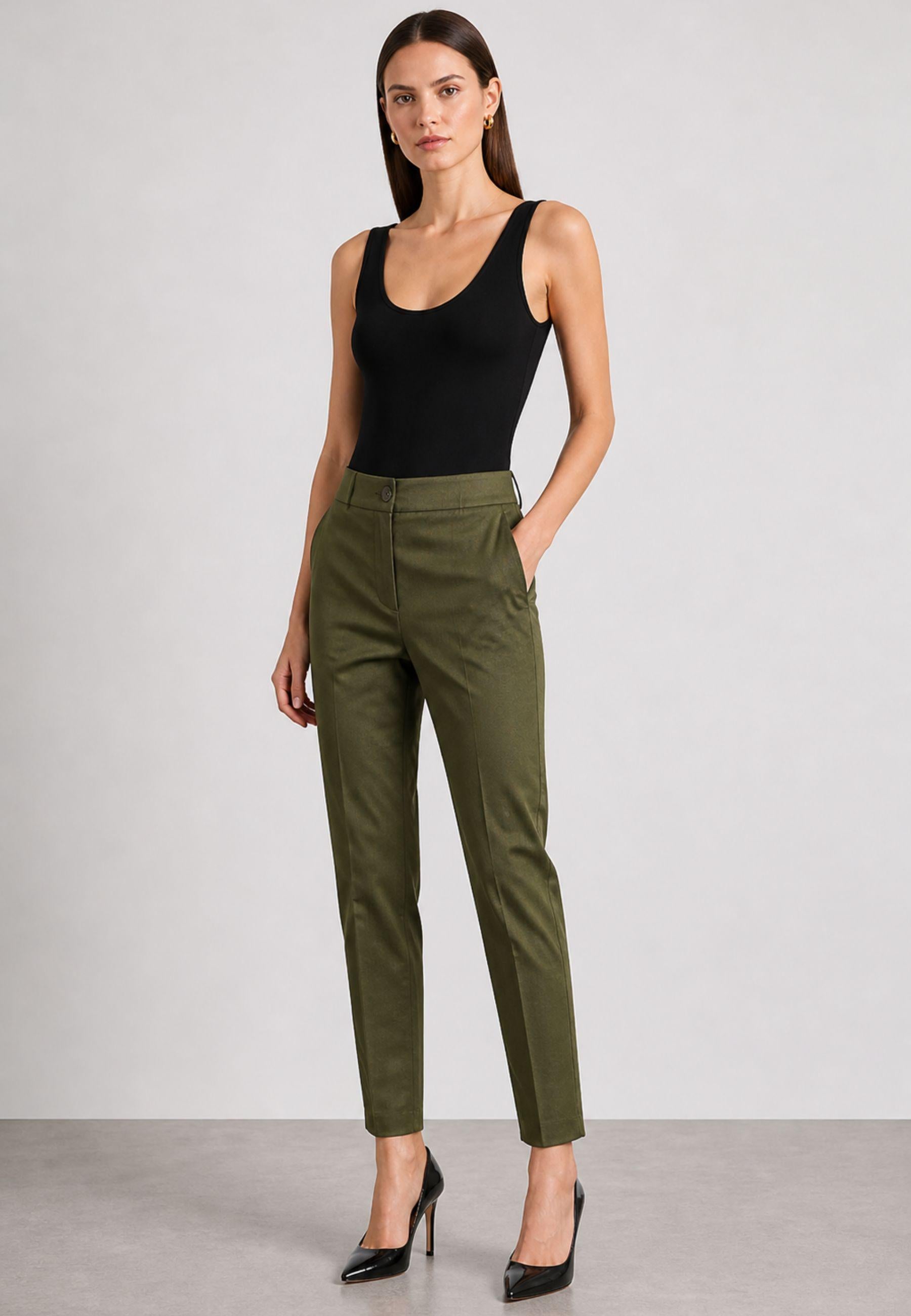 iBlues - Pantaloni in Popeline Misto Cotone 