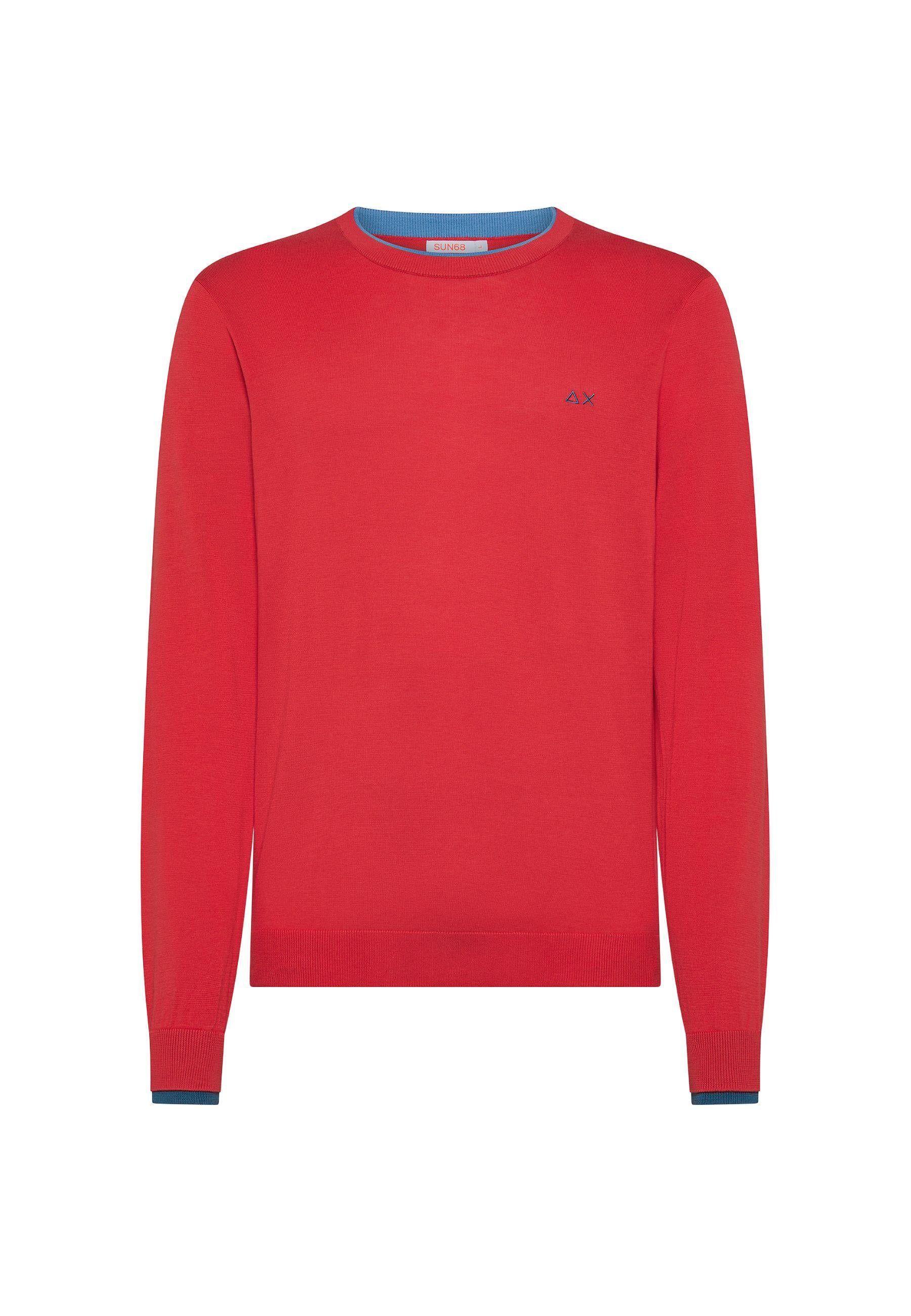 Sweater meck double rib Rosso 