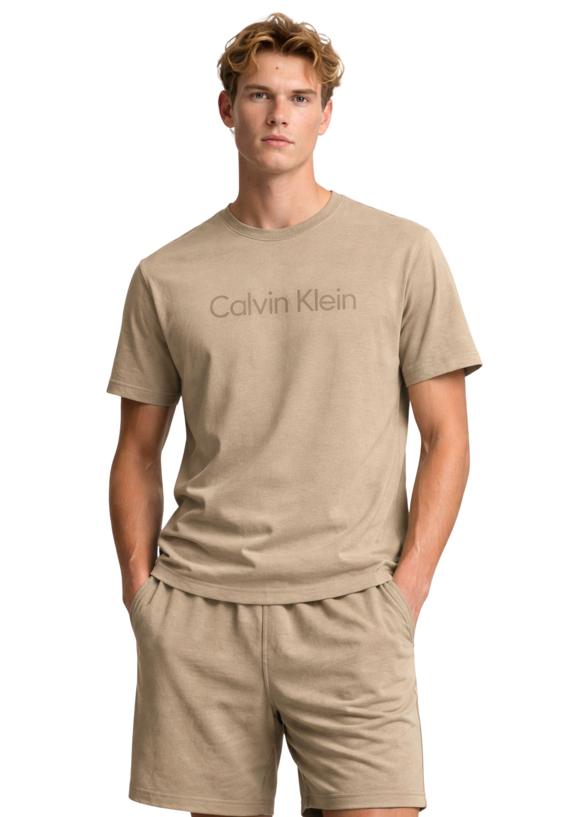 Calvin Klein - T-shirt uomo logo tono su tono 