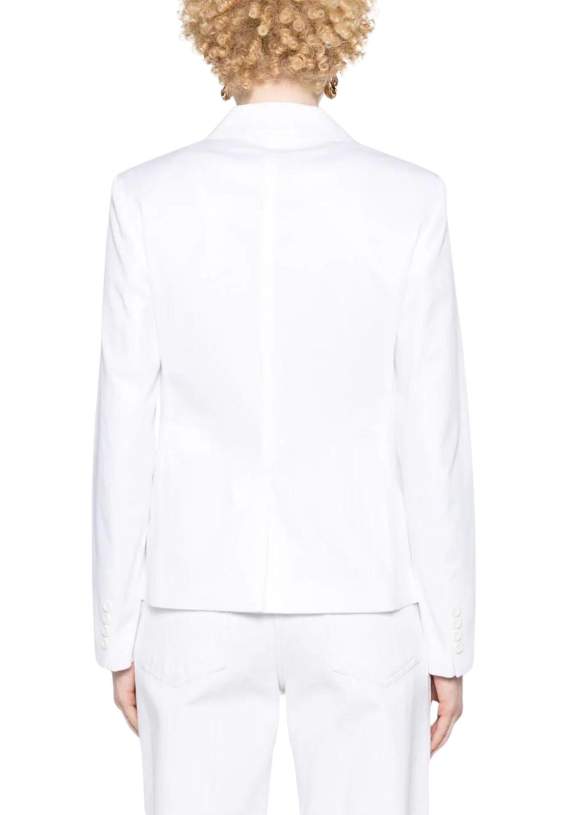 Giacca Sarnico in cotone stretch Bianco 