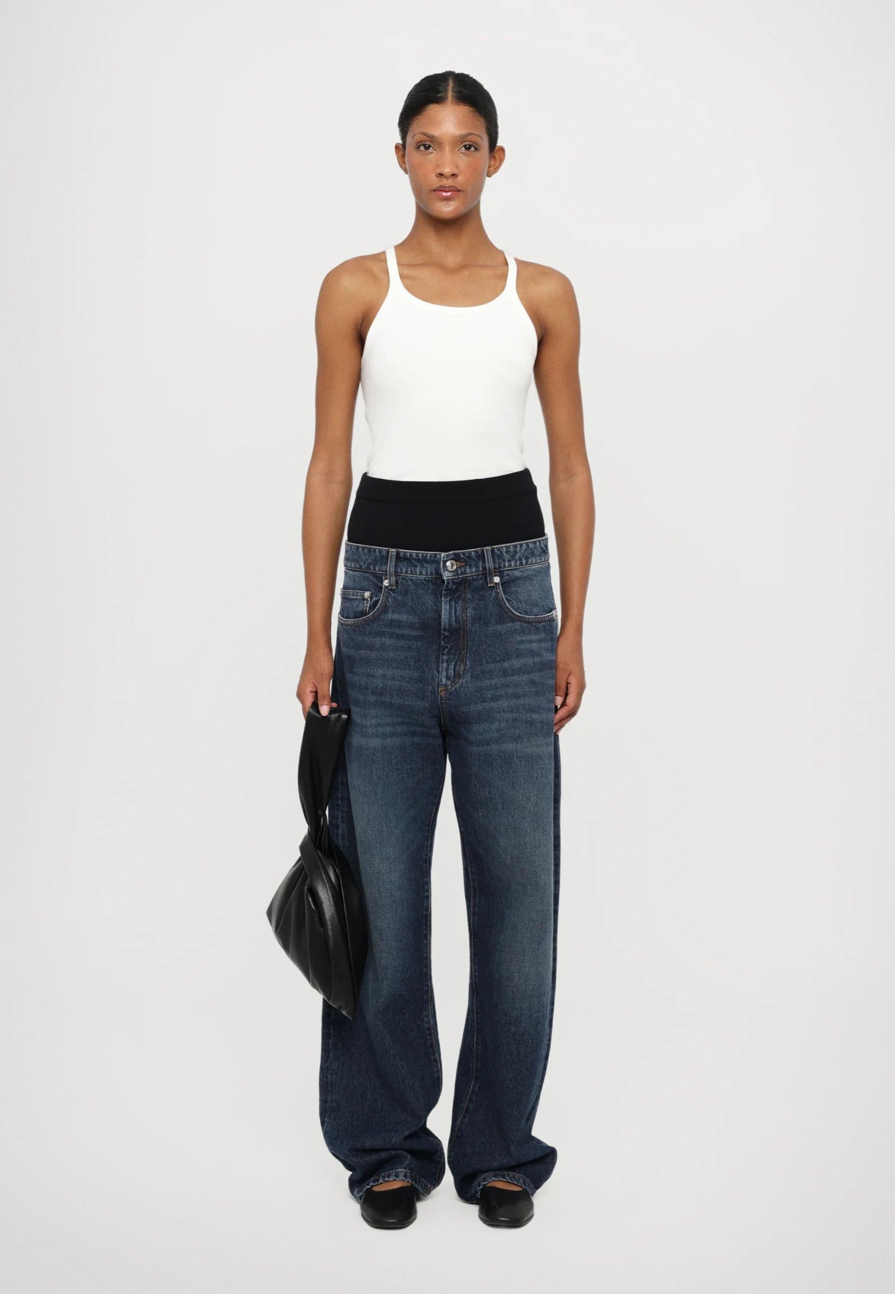 Jeans Sportmax con fascia in maglia 