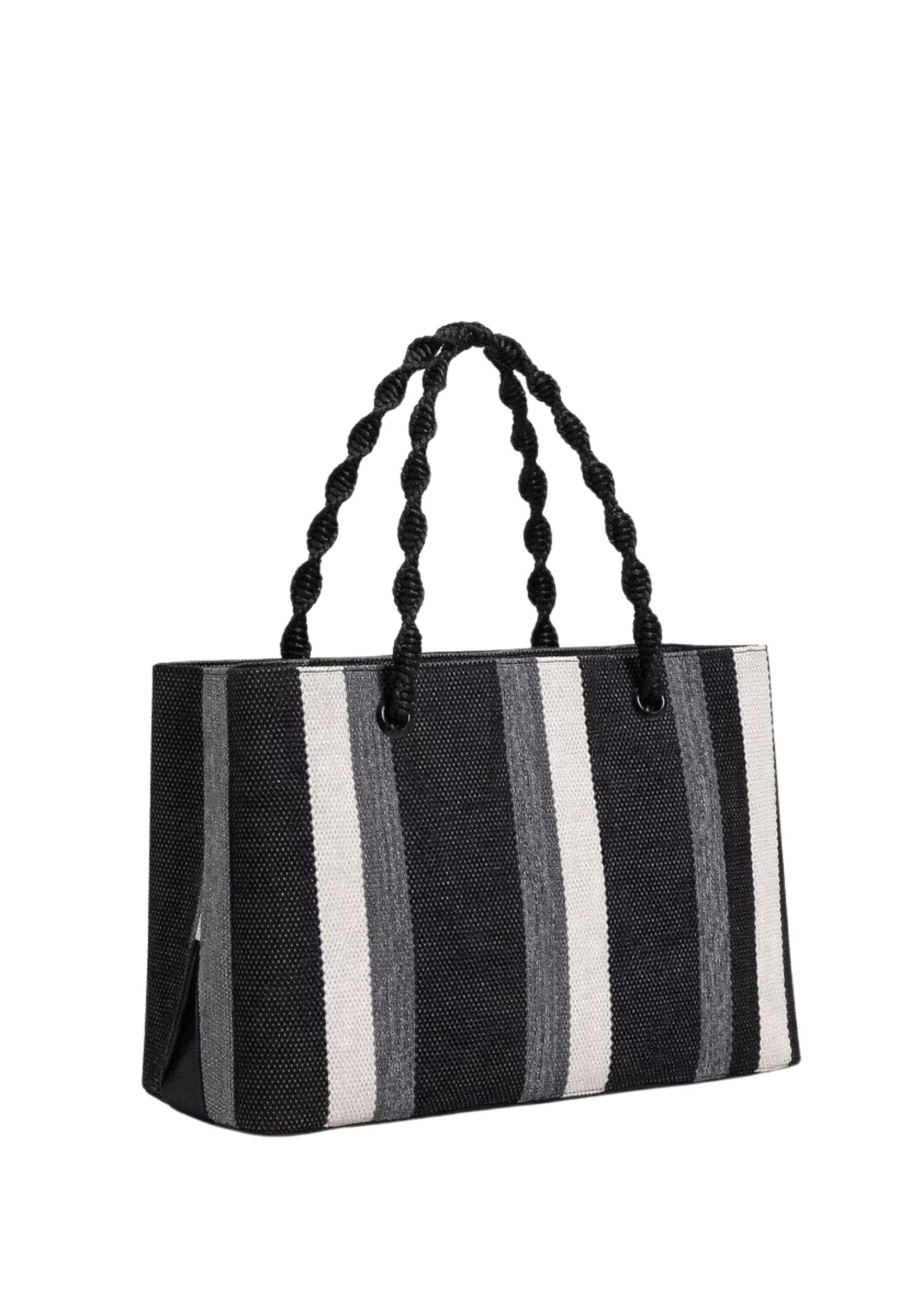 Borsa Tote a righe 