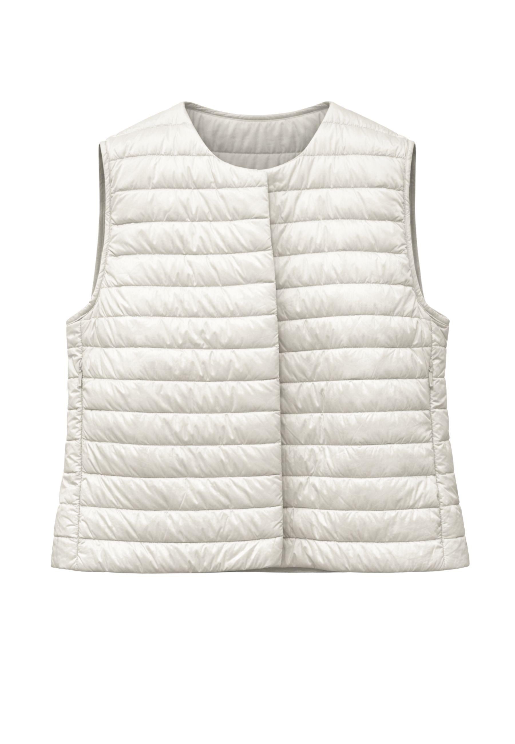 Giubbino donna over in tessuto spalmato con gilet interno estraibile - Verde salvia 