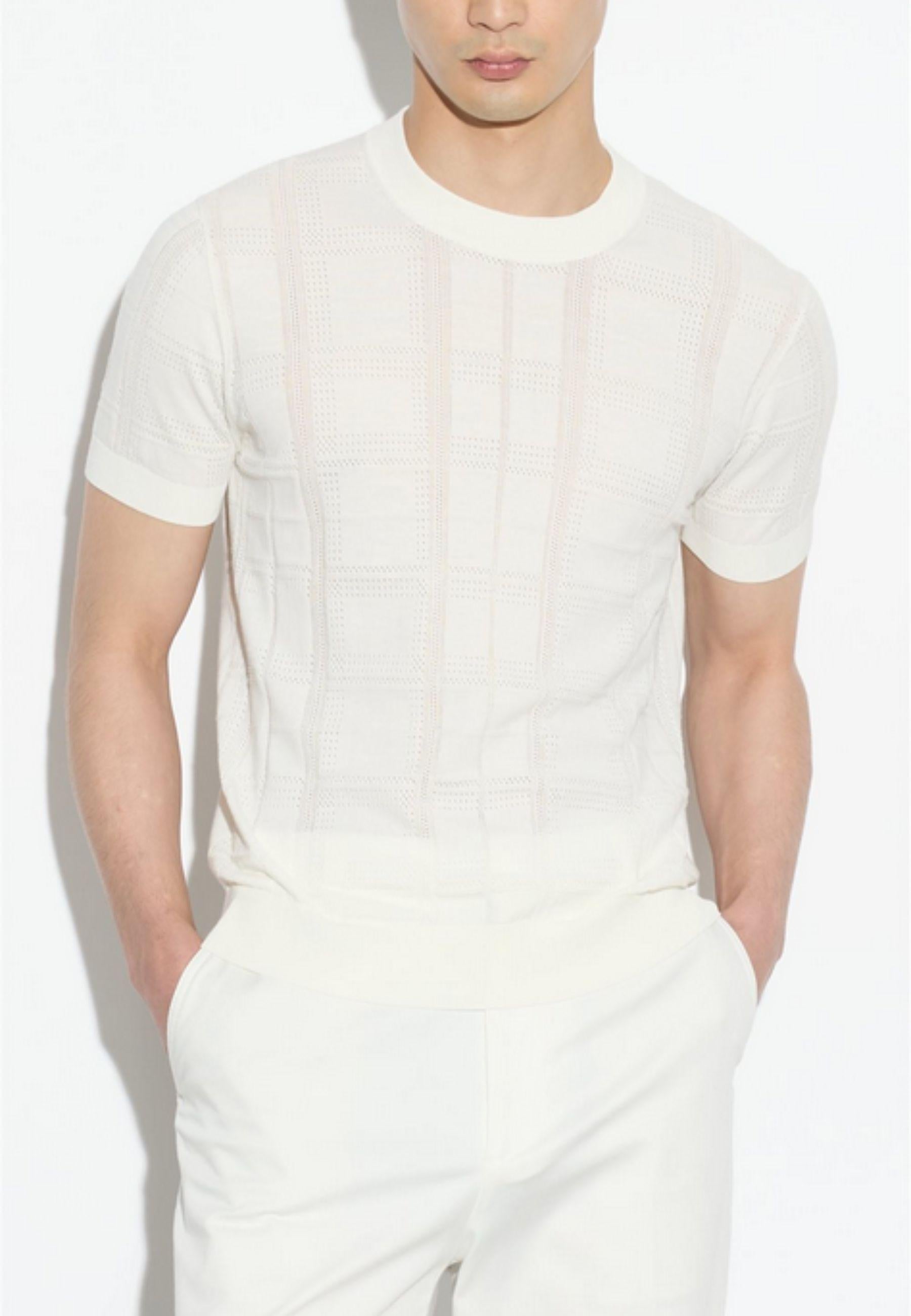 Paolo Pecora - T-shirt in maglia lavorata 