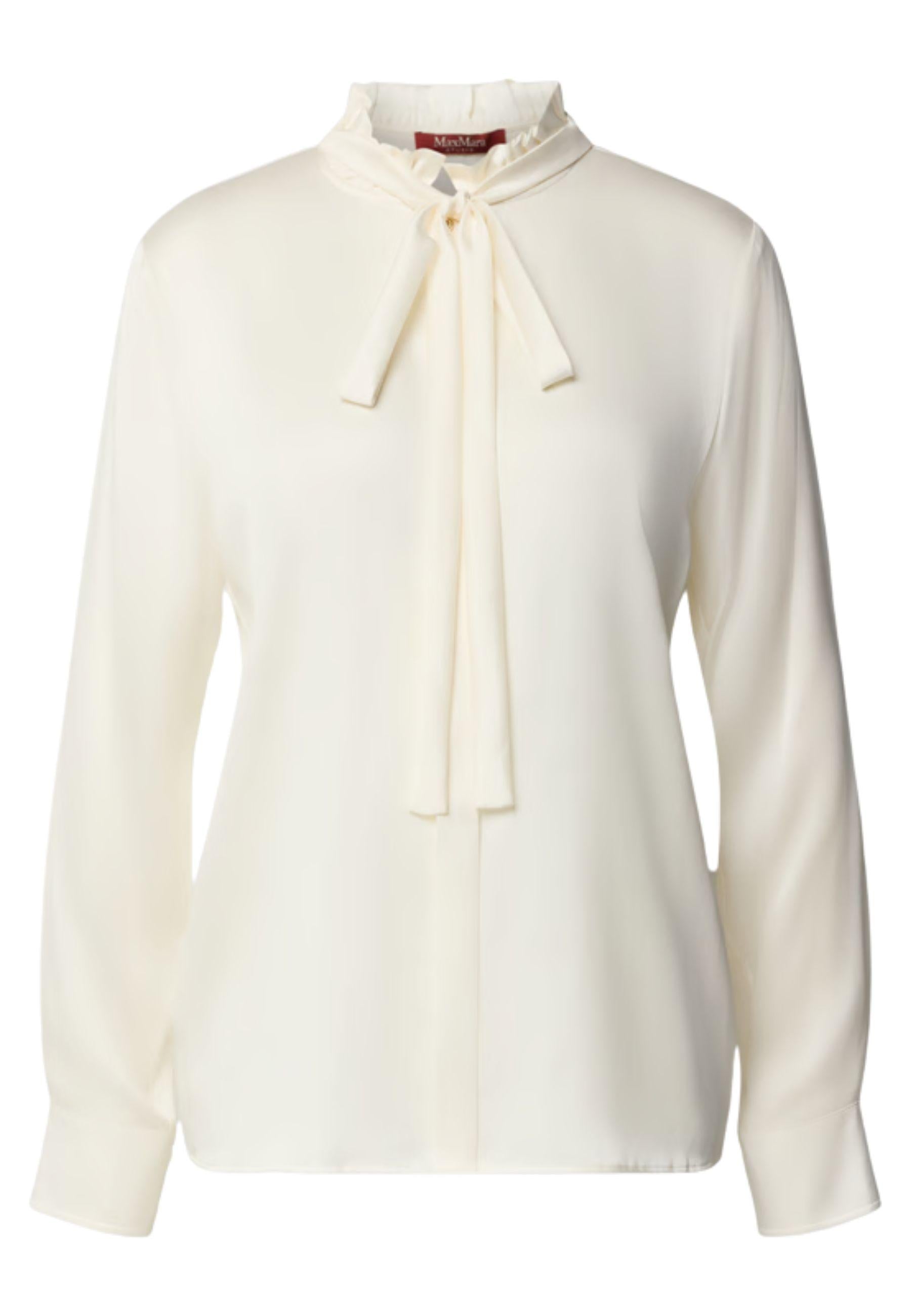 Max Mara Studio - Blusa GILLES in seta con fiocco 