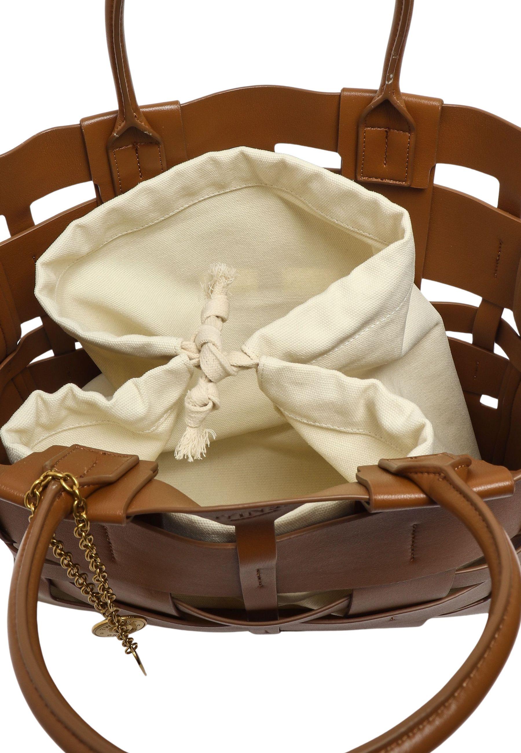 Borsa Tote Intrecciata con Tracolla 
