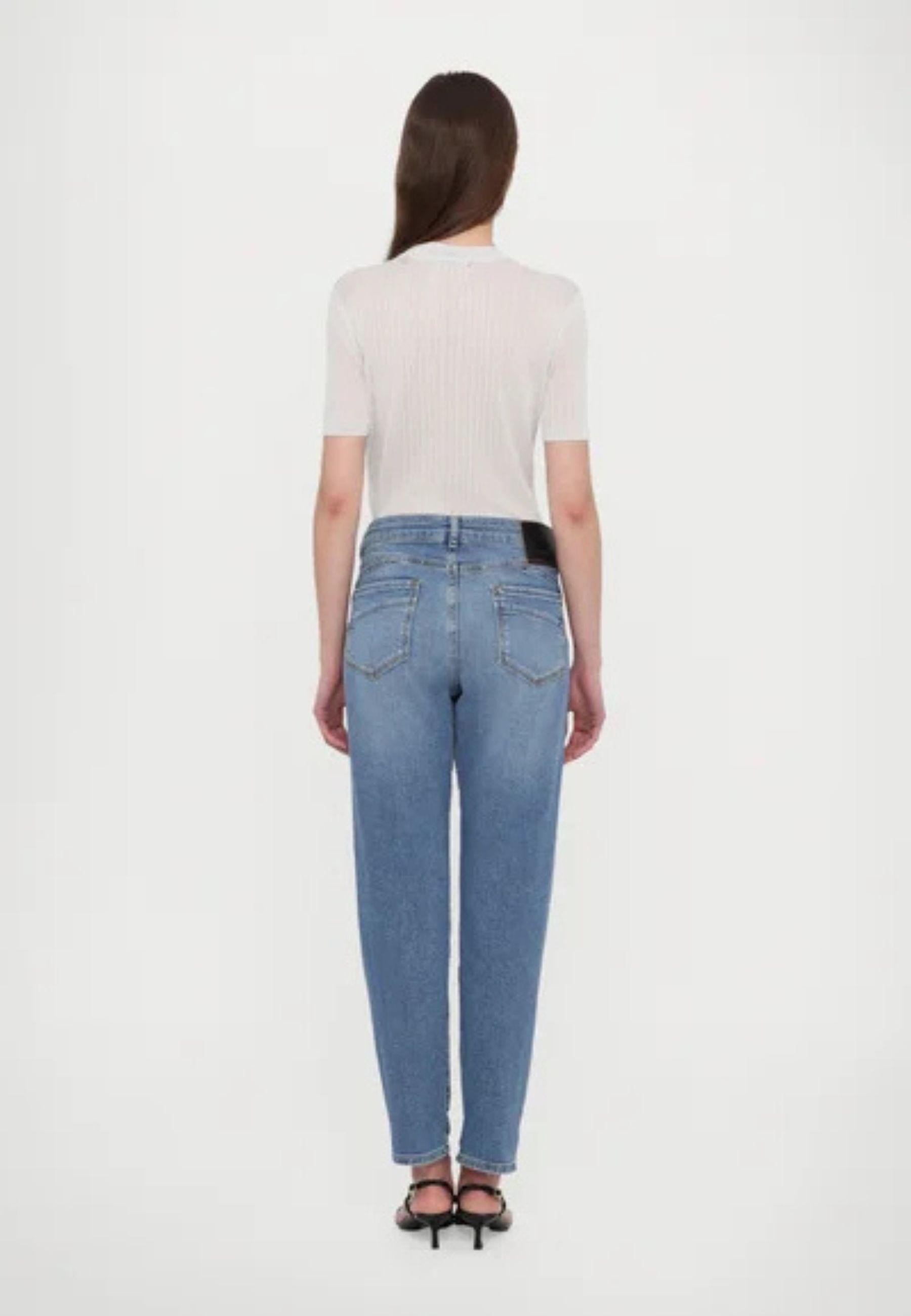 Sportmax - Jeans NAVATA a sigaretta in denim blu 