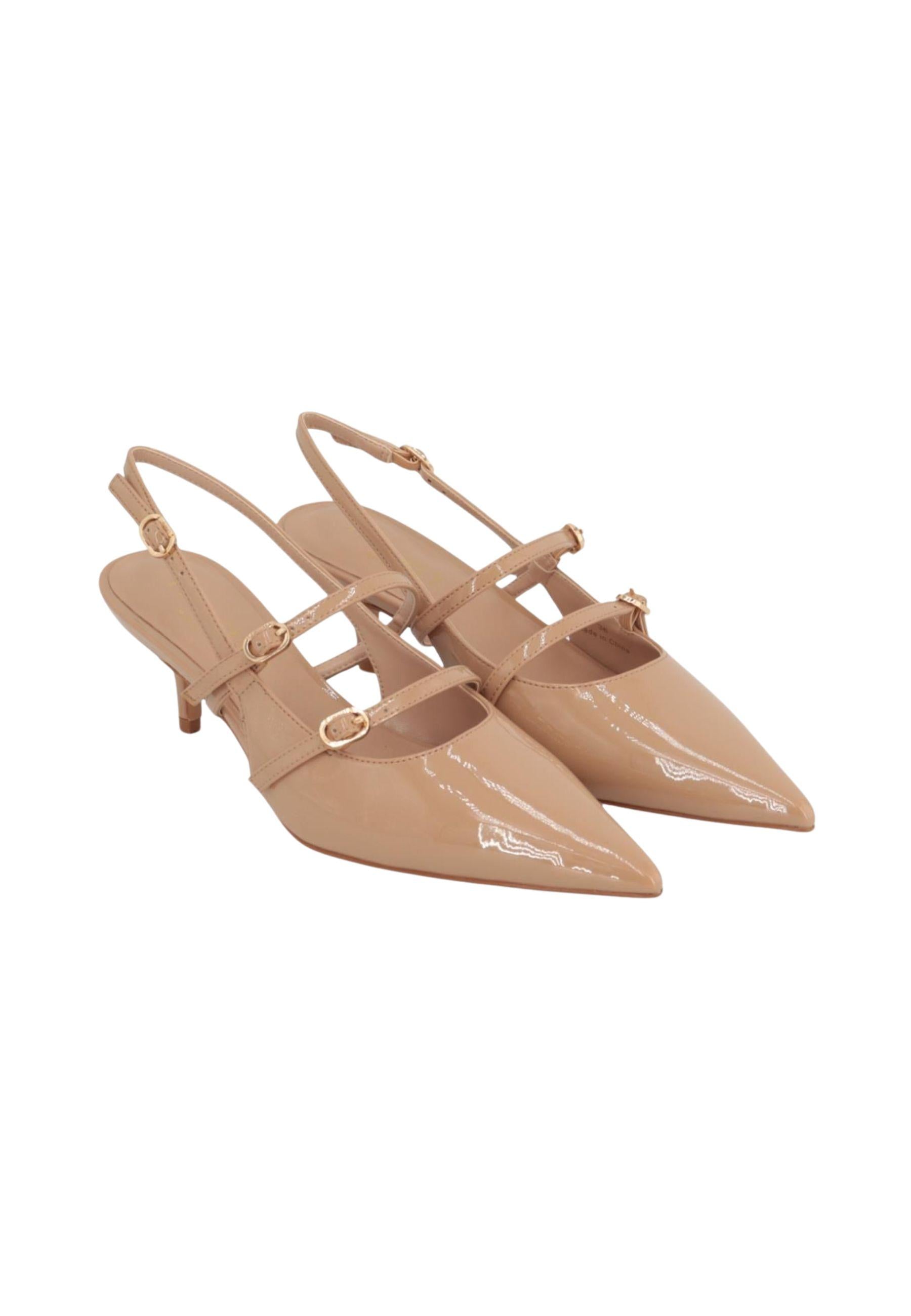 Décolleté sling back con cinturini 