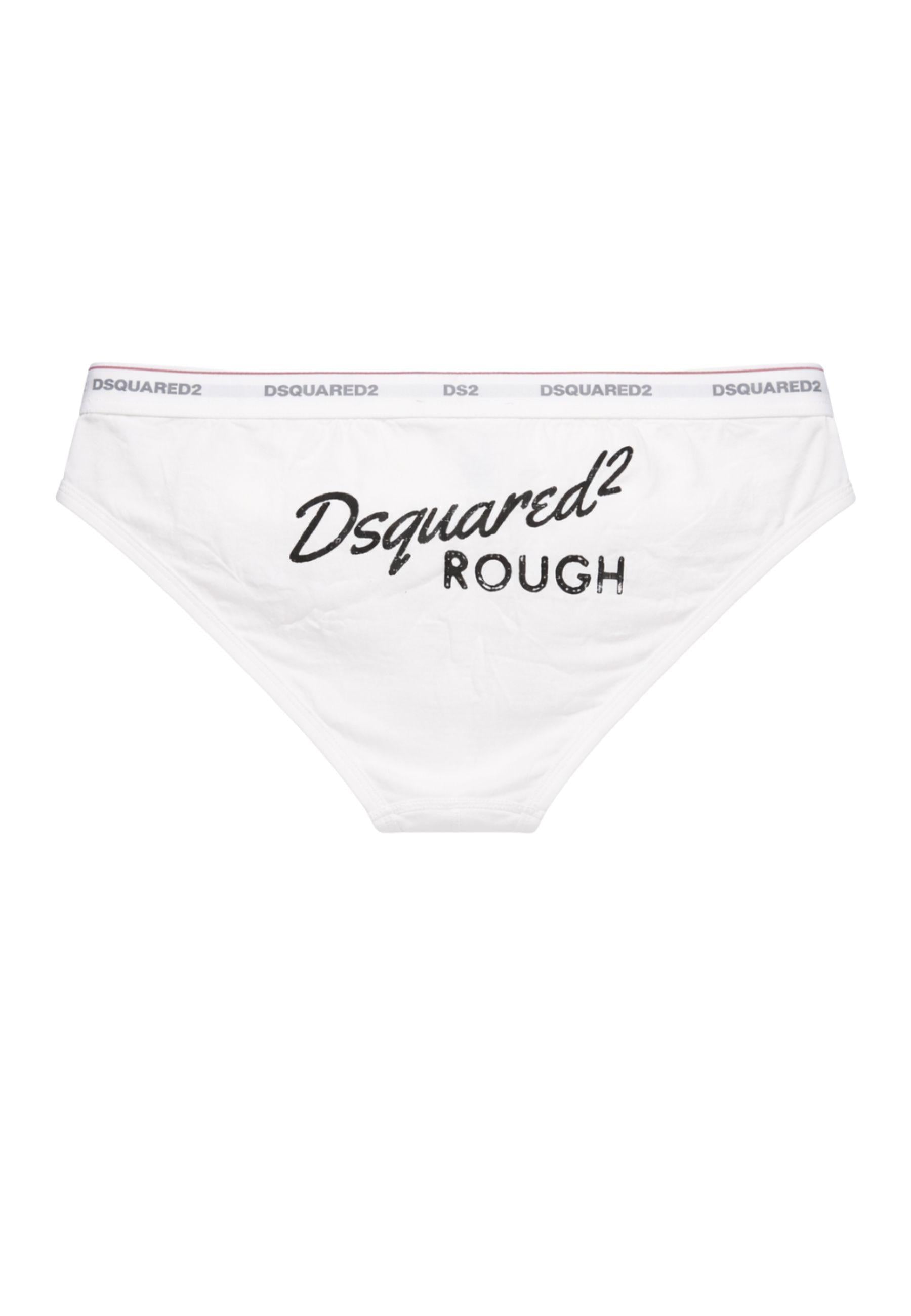 Dsquared2 - Slip Uomo con Stampa Logo "Rough" 