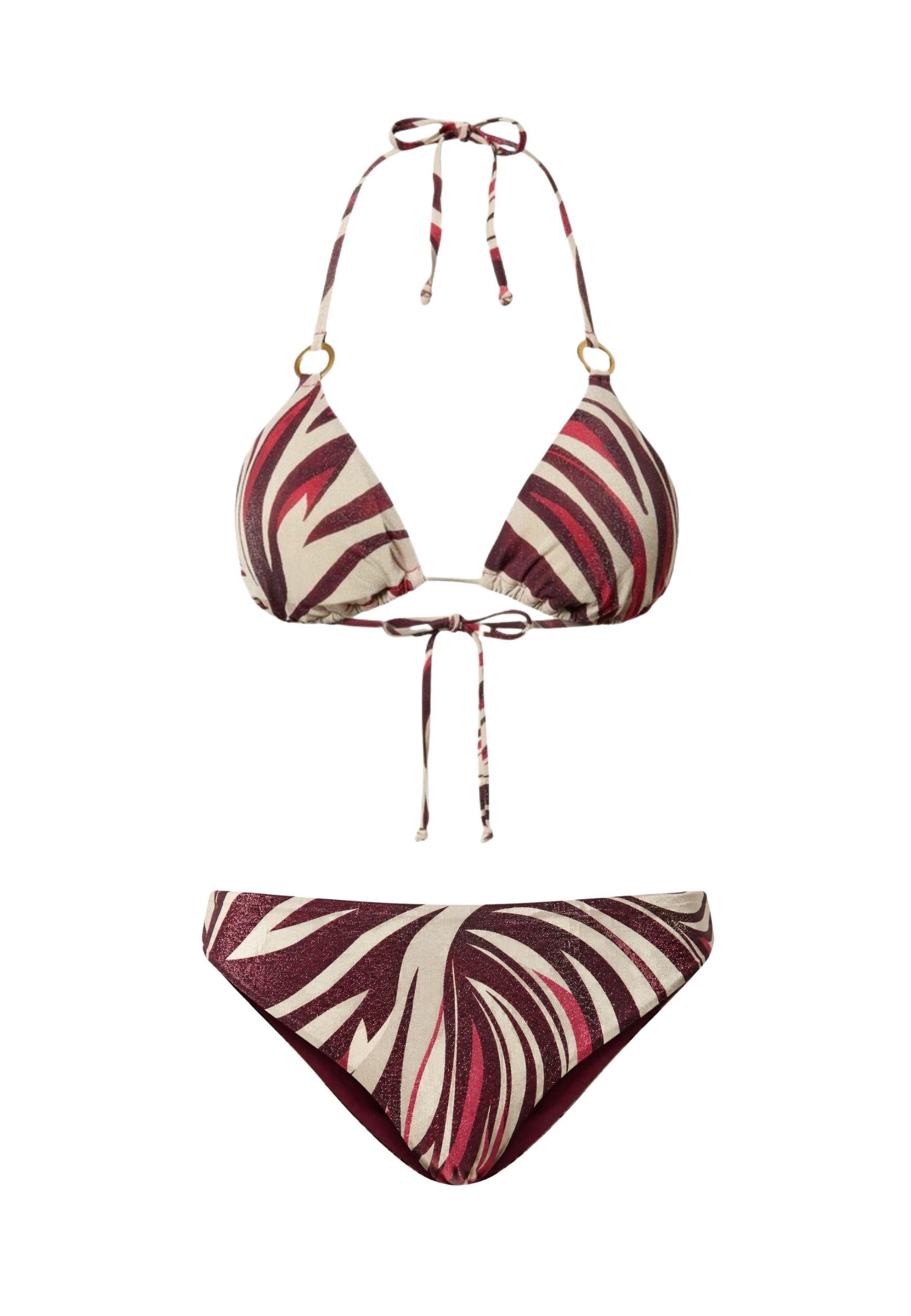 Bikini Triangolo Zebra Lurex Fuchsia 