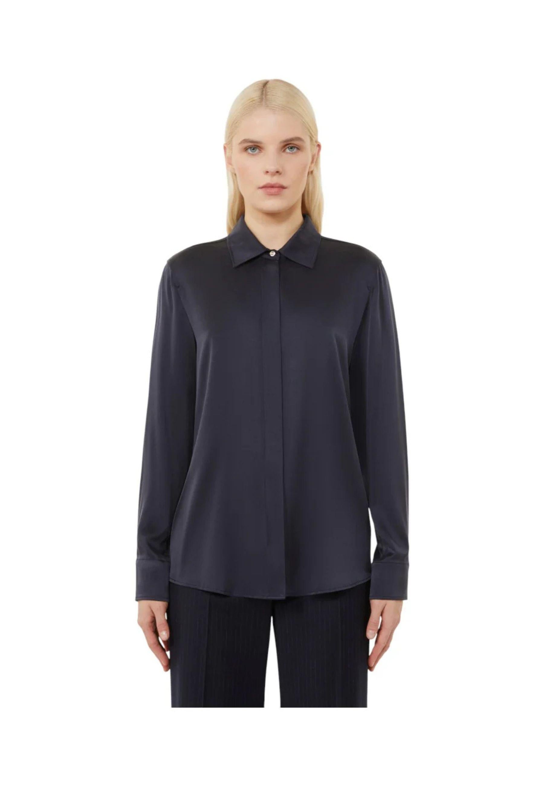 Max Mara Studio - Camicia Xero in raso di seta stretch 