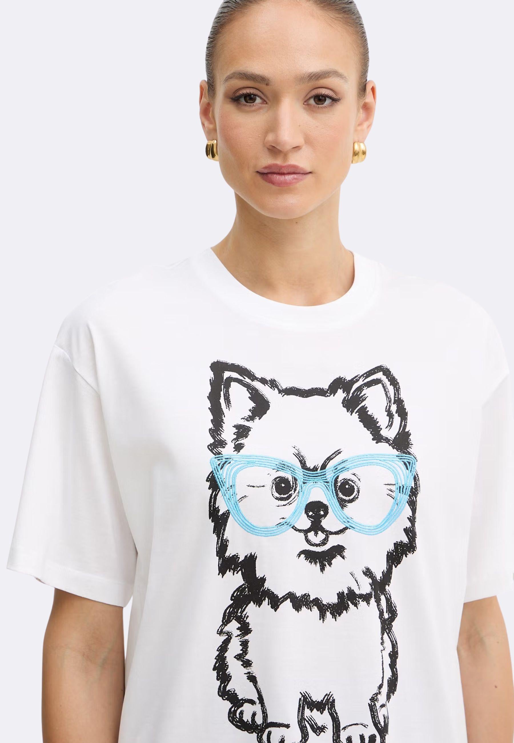 T-shirt oversize con stampa e ricamo - Actitude by Twinset 