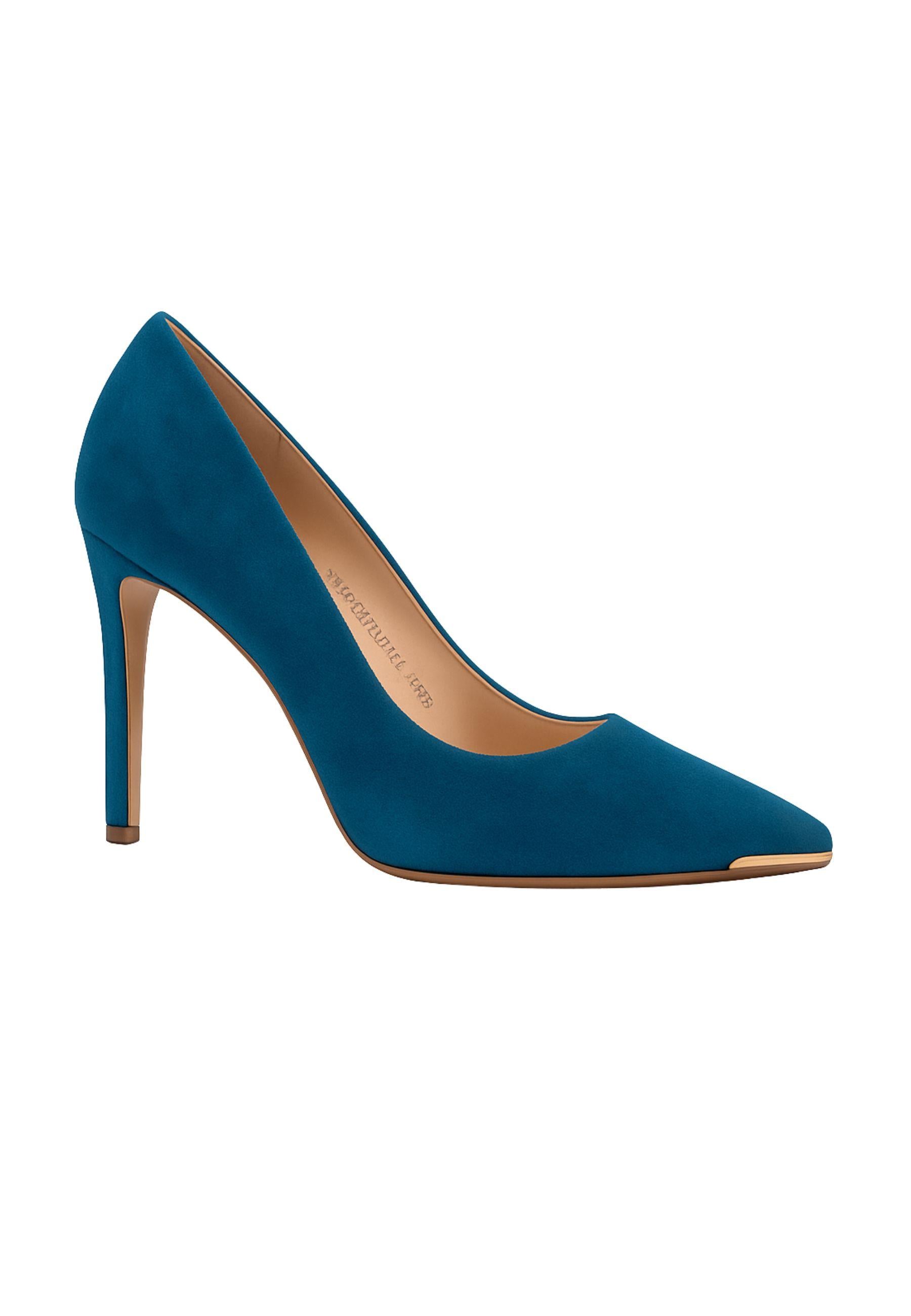 Francesco Sacco - Décolleté in Camoscio Blu con Tacco 10 cm 