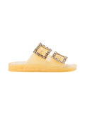 Sandali flat con maxi fibbie gioiello