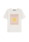T-shirt in jersey di cotone con stampa frontale