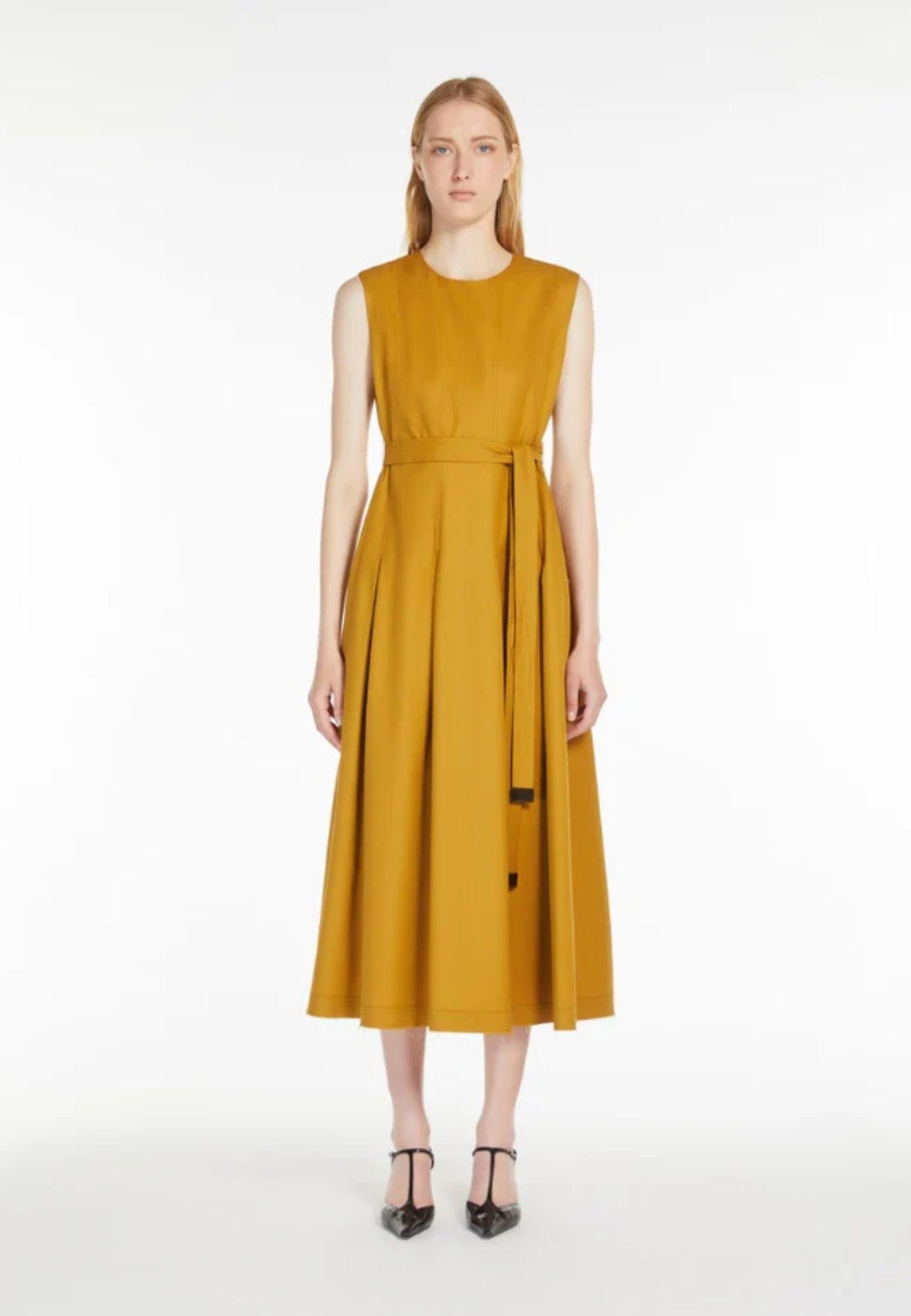 Abito AMINA in twill di cotone smanicato 