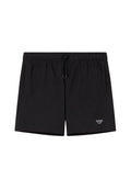 Emporio Armani Herren-Badeshorts – schwarze Shorts mit gesticktem Adler