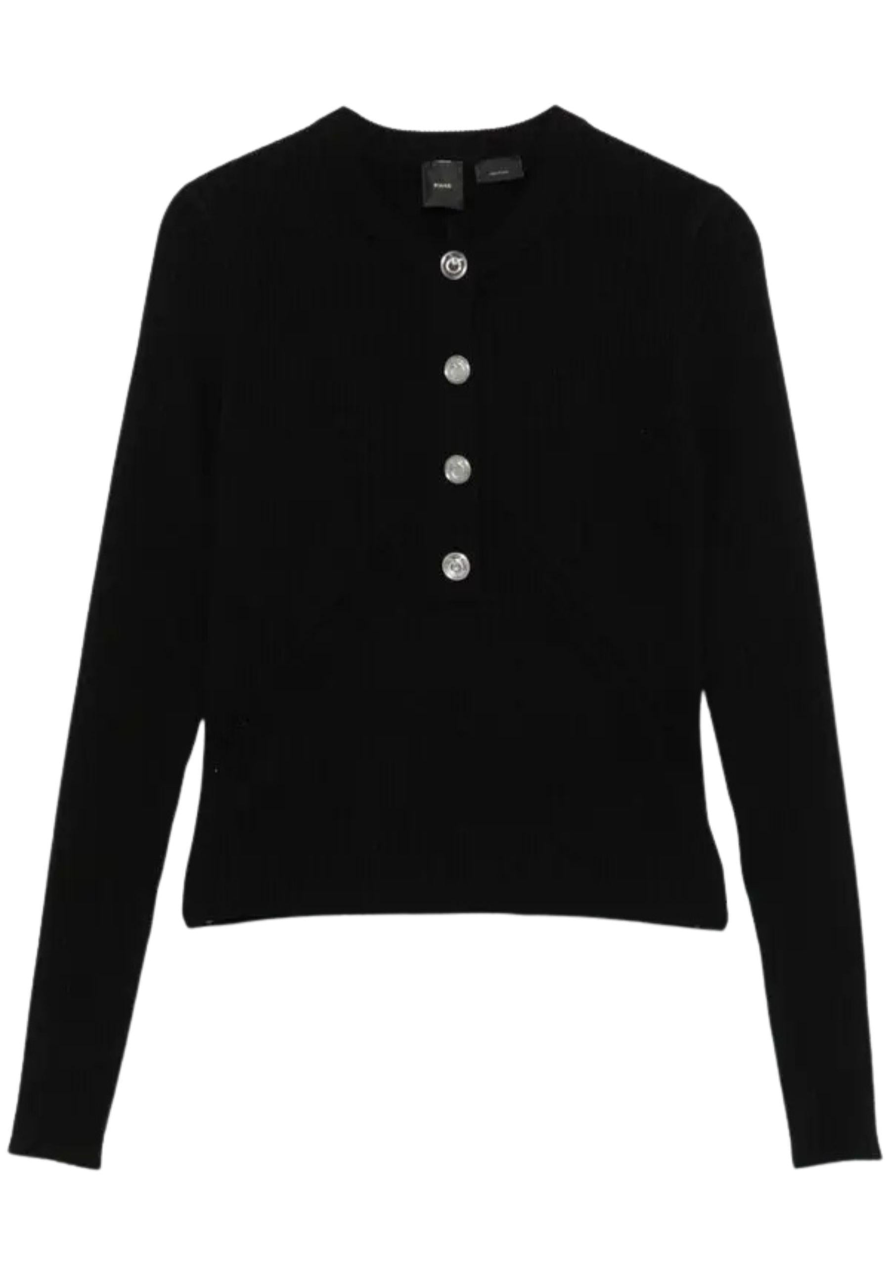 Maglia Pinko in Misto Lana con Bottoni Gioiello 