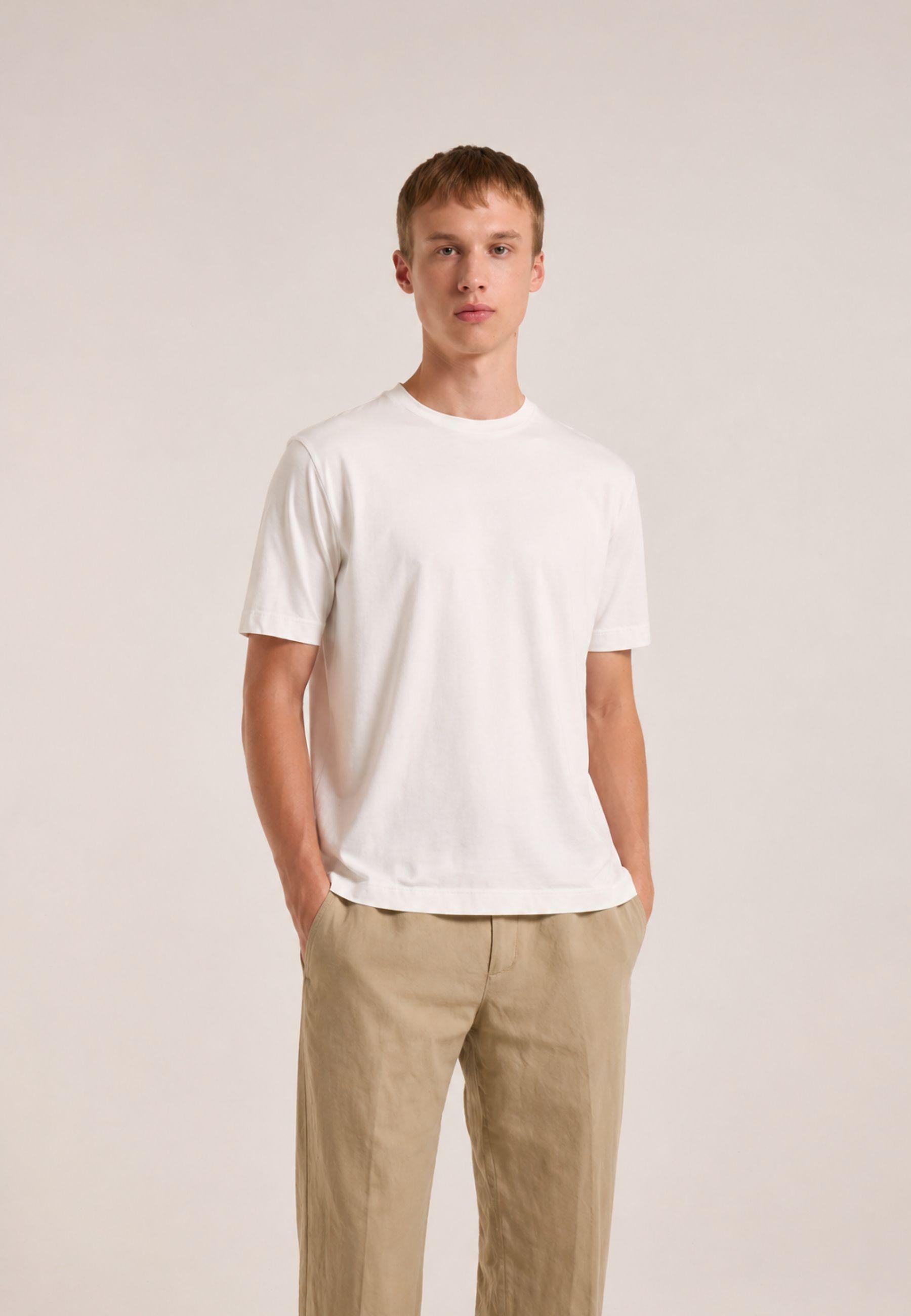 T-shirt girocollo Daniele Fiesoli in cotone mercerizzato - Bianco 