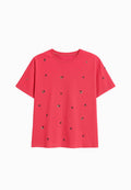 T-Shirt mit Handstickerei