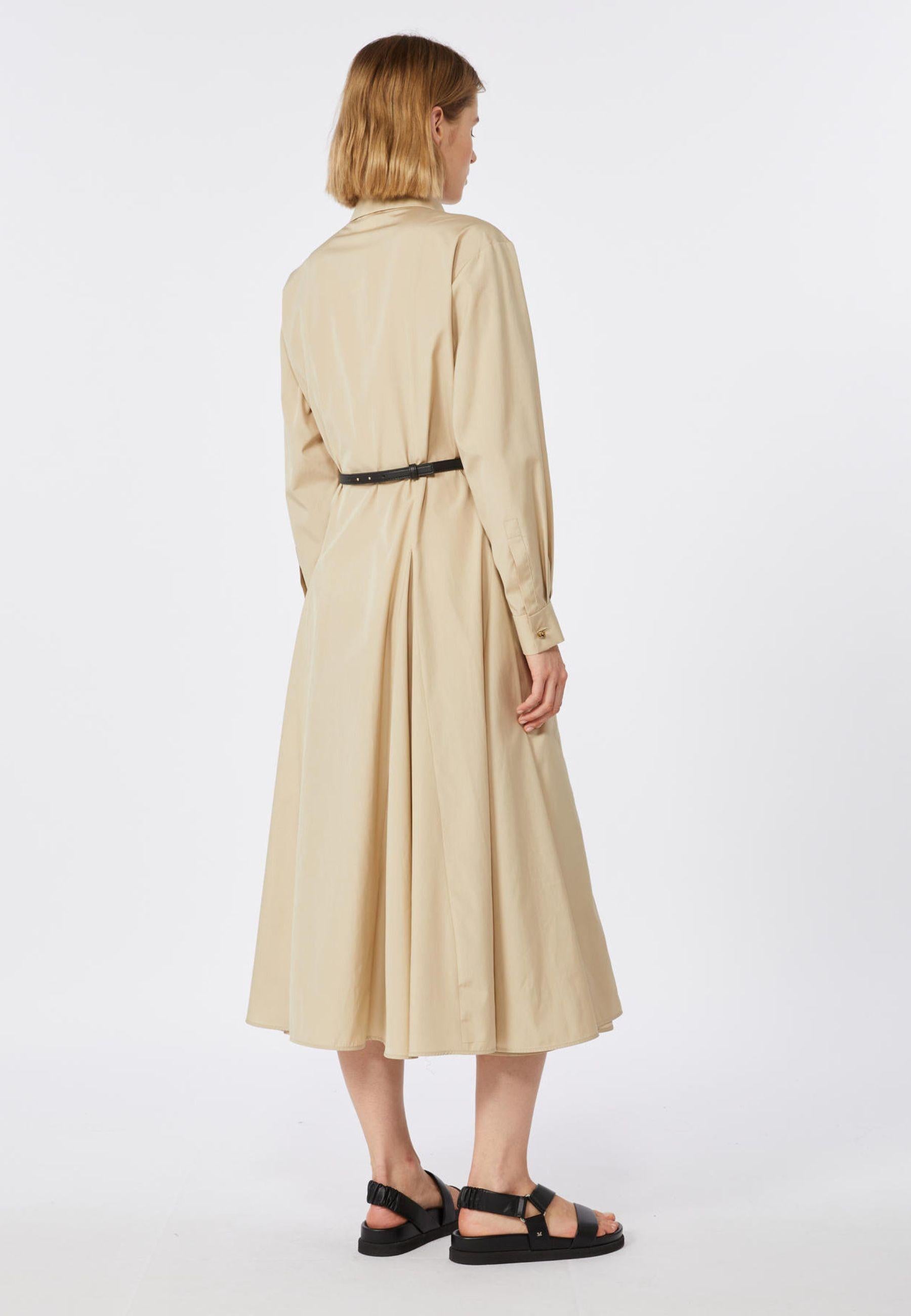 MAX MARA STUDIO - Abito chemisier lungo in popeline di cotone 