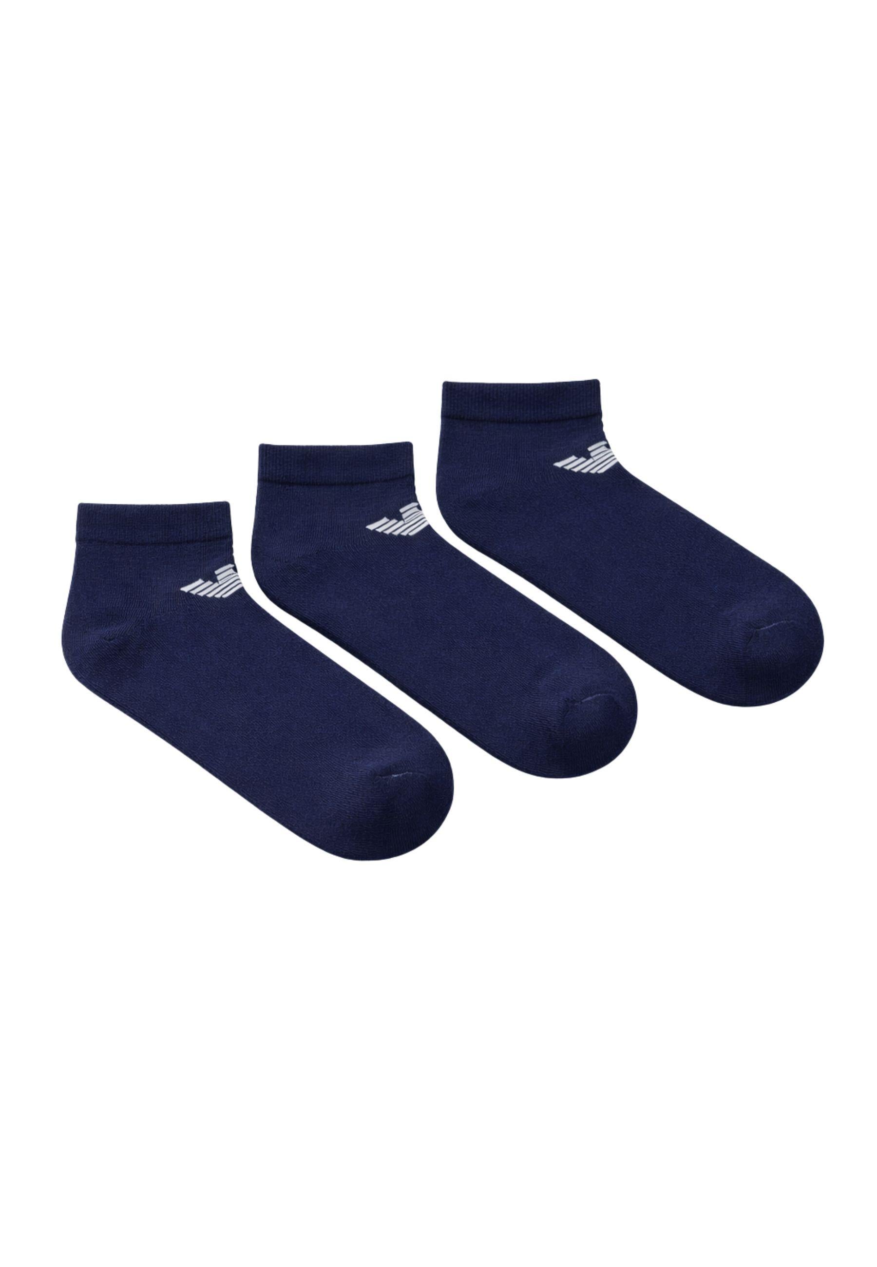 Calzini Pack 3 Paia in Cotone Stretch con Logo Jacquard - Made in Italy 