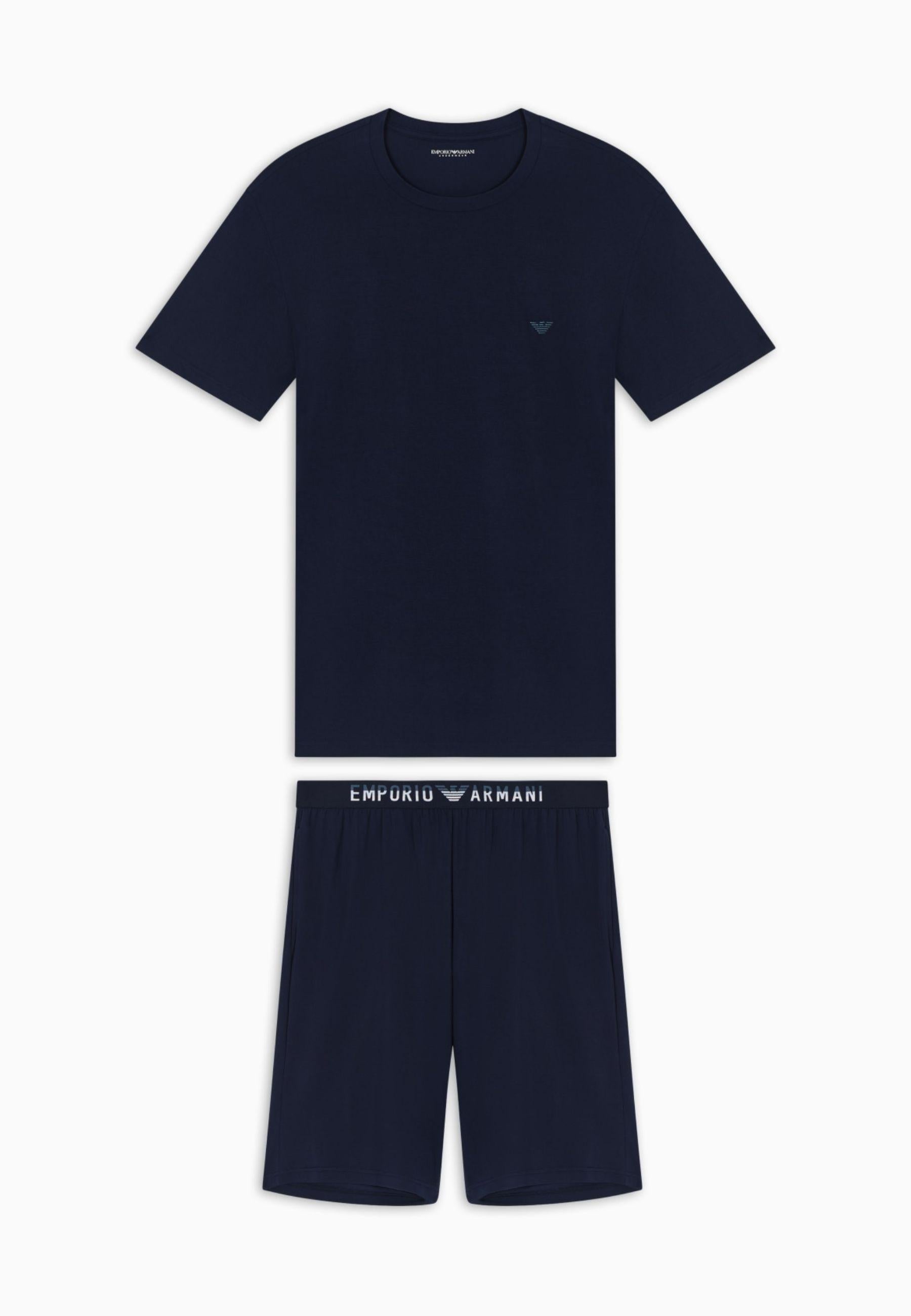 EMPORIO ARMANI - Pigiama con Bermuda in Soft Modal 