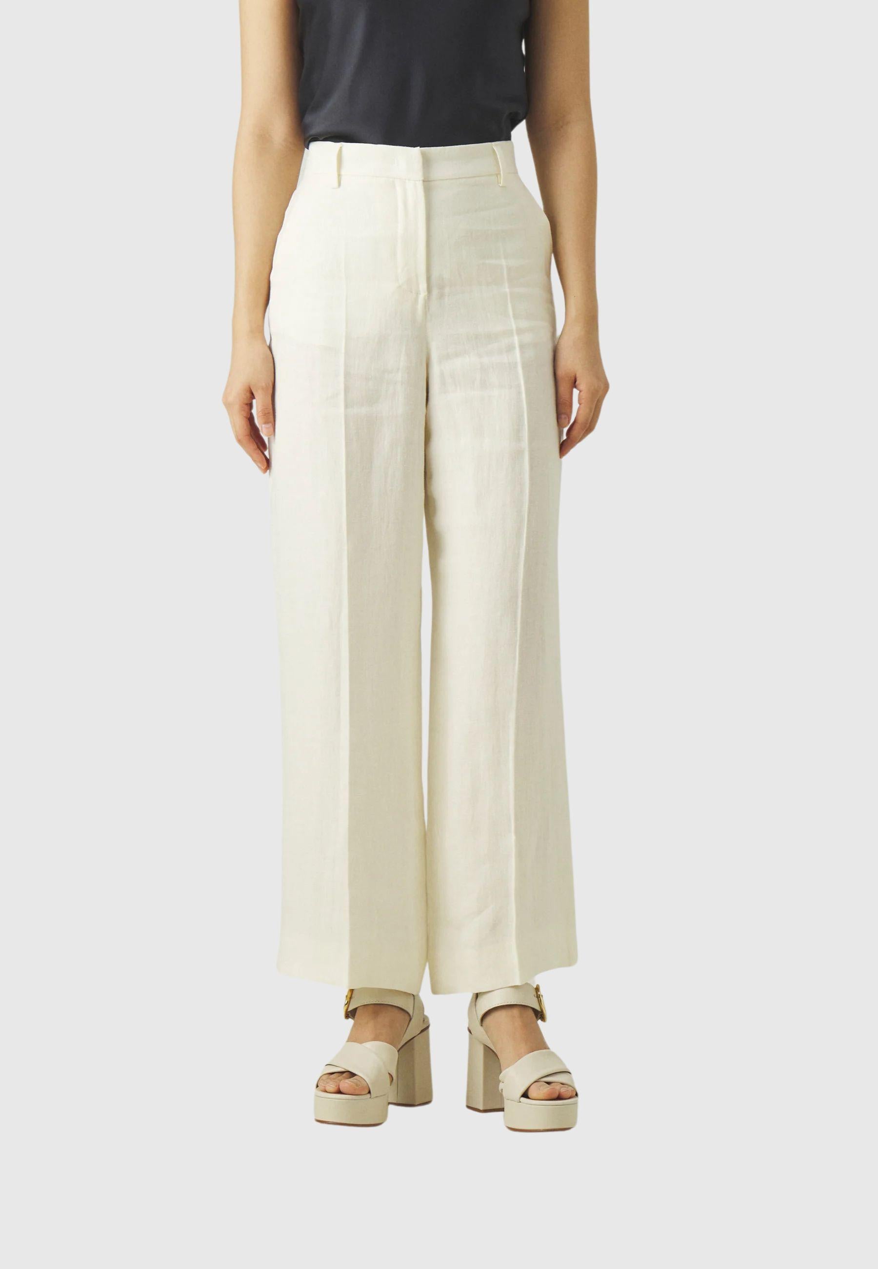 Pantalone in canvas di lino 
