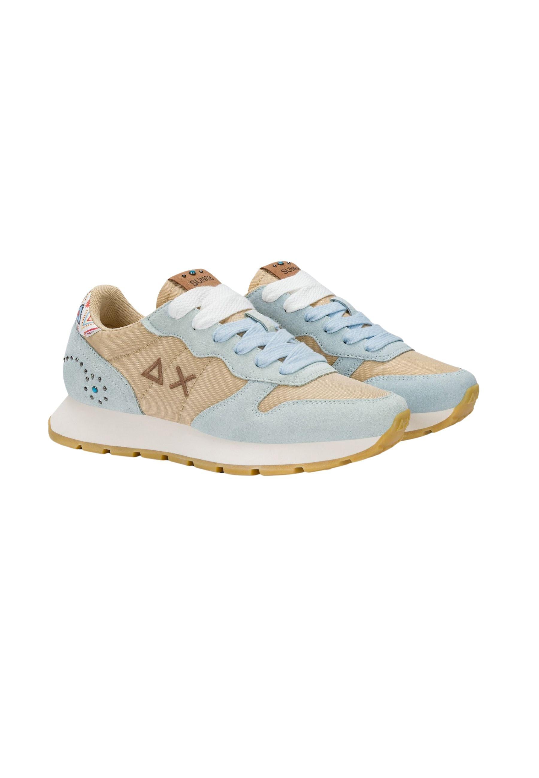 Sneaker running lifestyle in suede e tessuto 