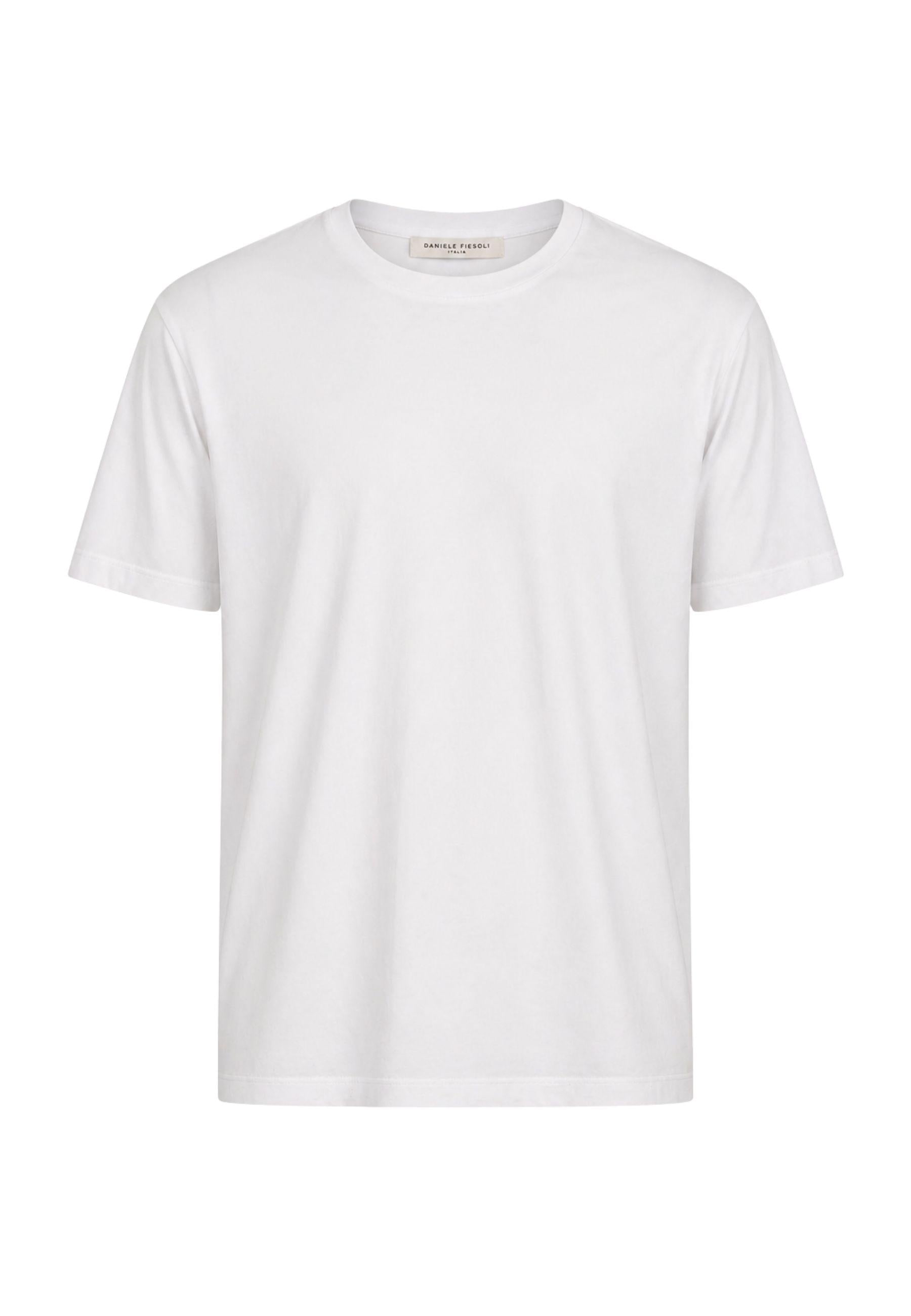 T-shirt girocollo Daniele Fiesoli in cotone mercerizzato - Bianco 