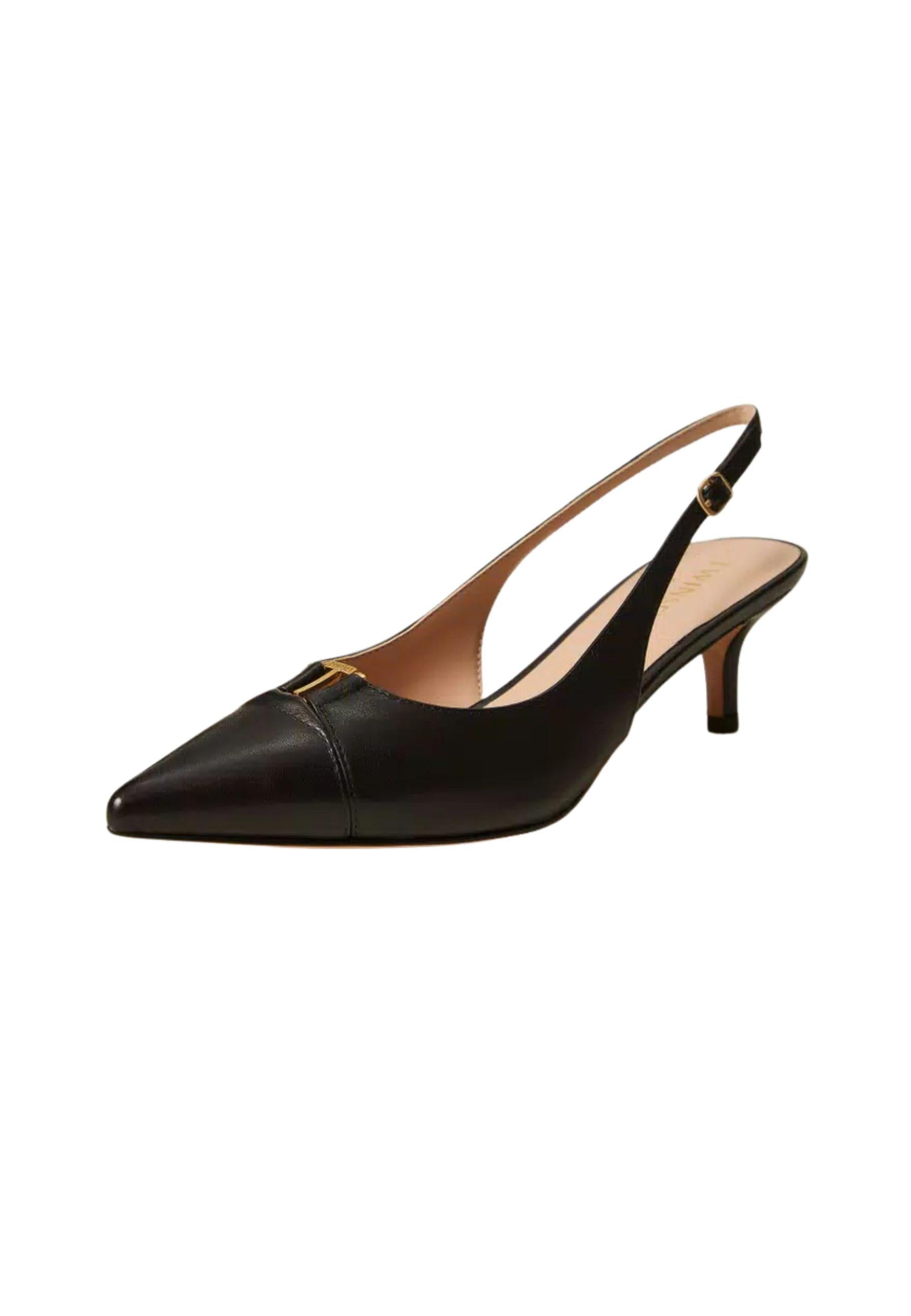 Décolleté sling back in pelle 
