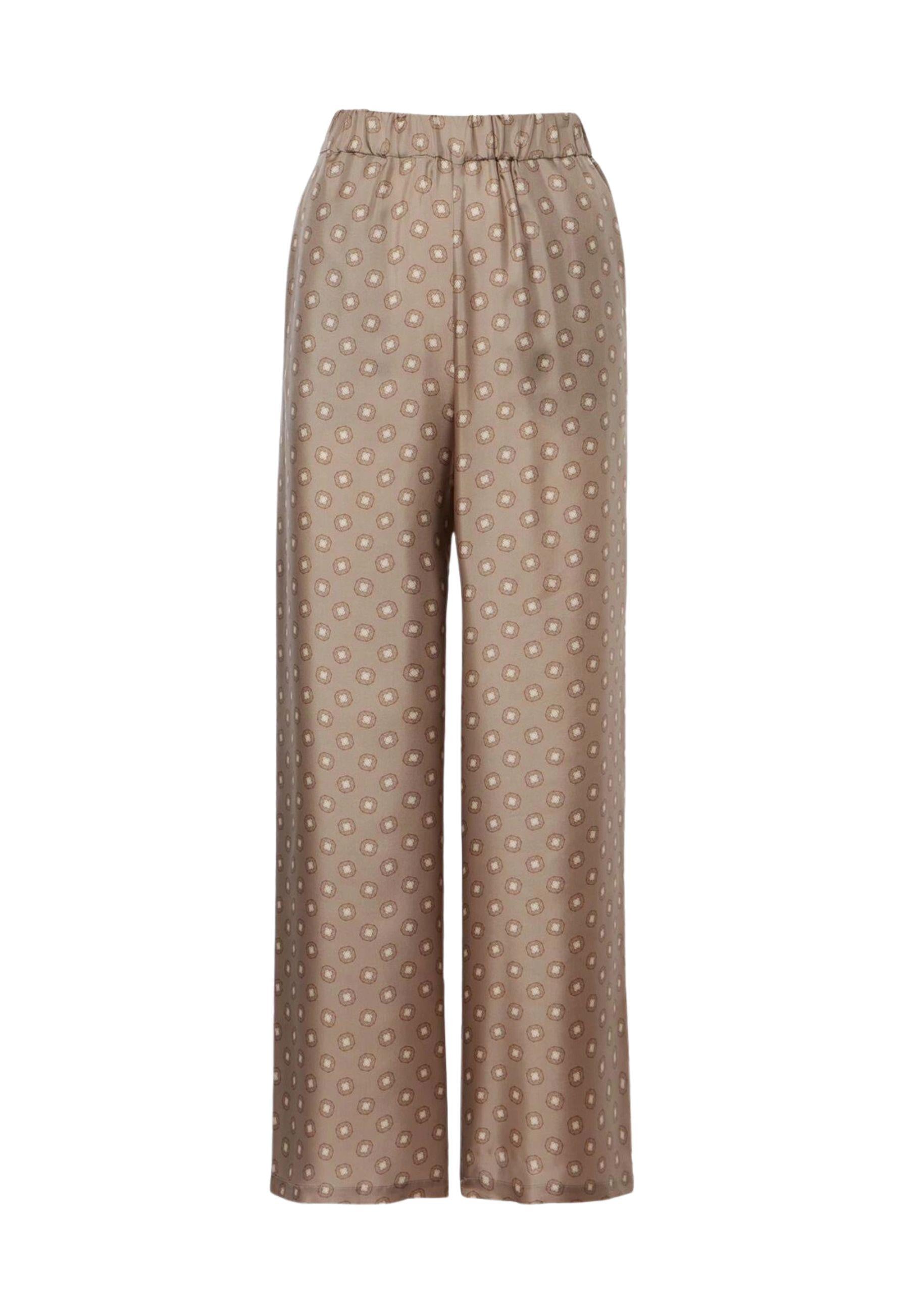 Pantaloni Max Mara Leisure "Vik" in seta stampata 