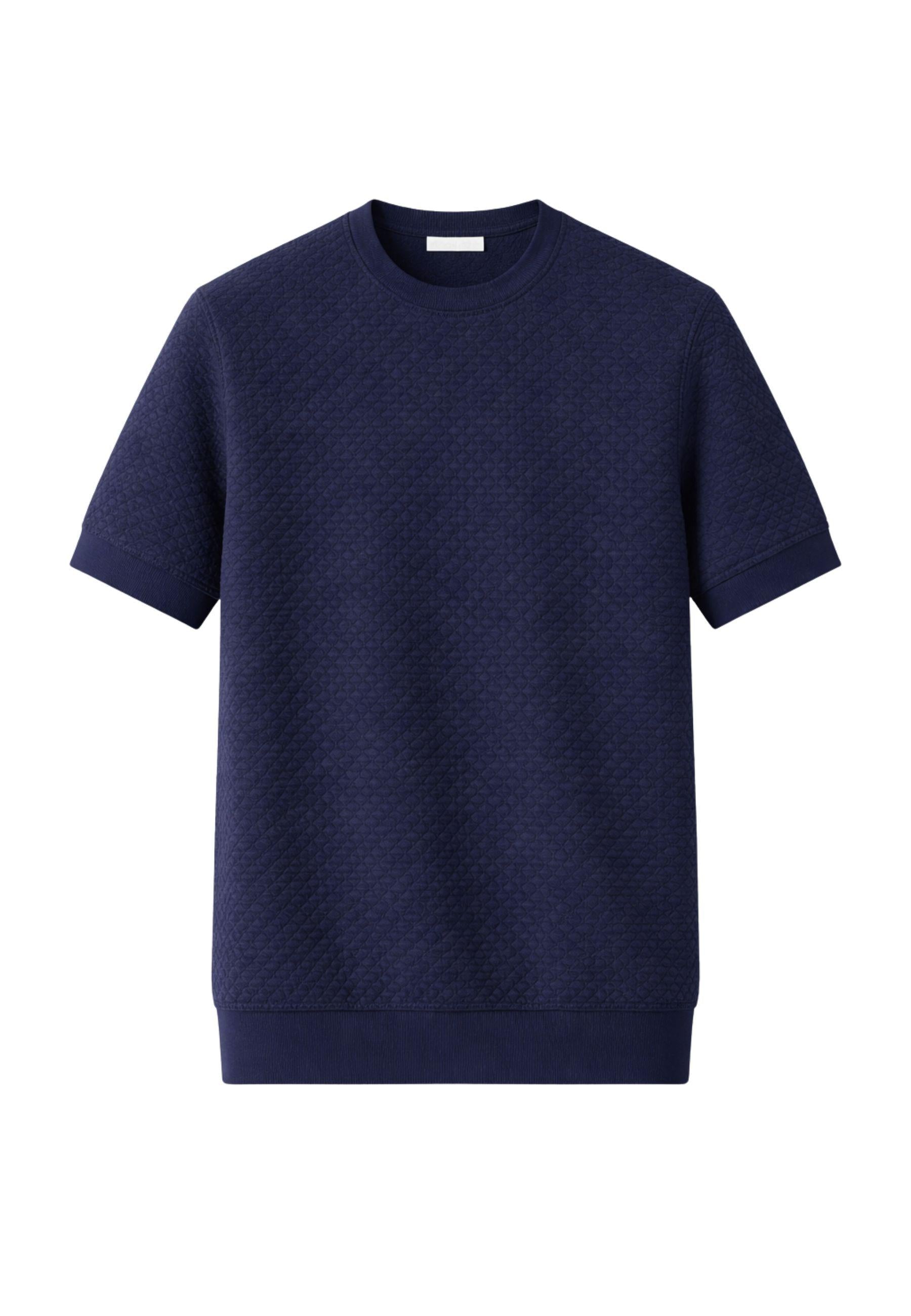 Maglia girocollo in cotone - Blu Navy 