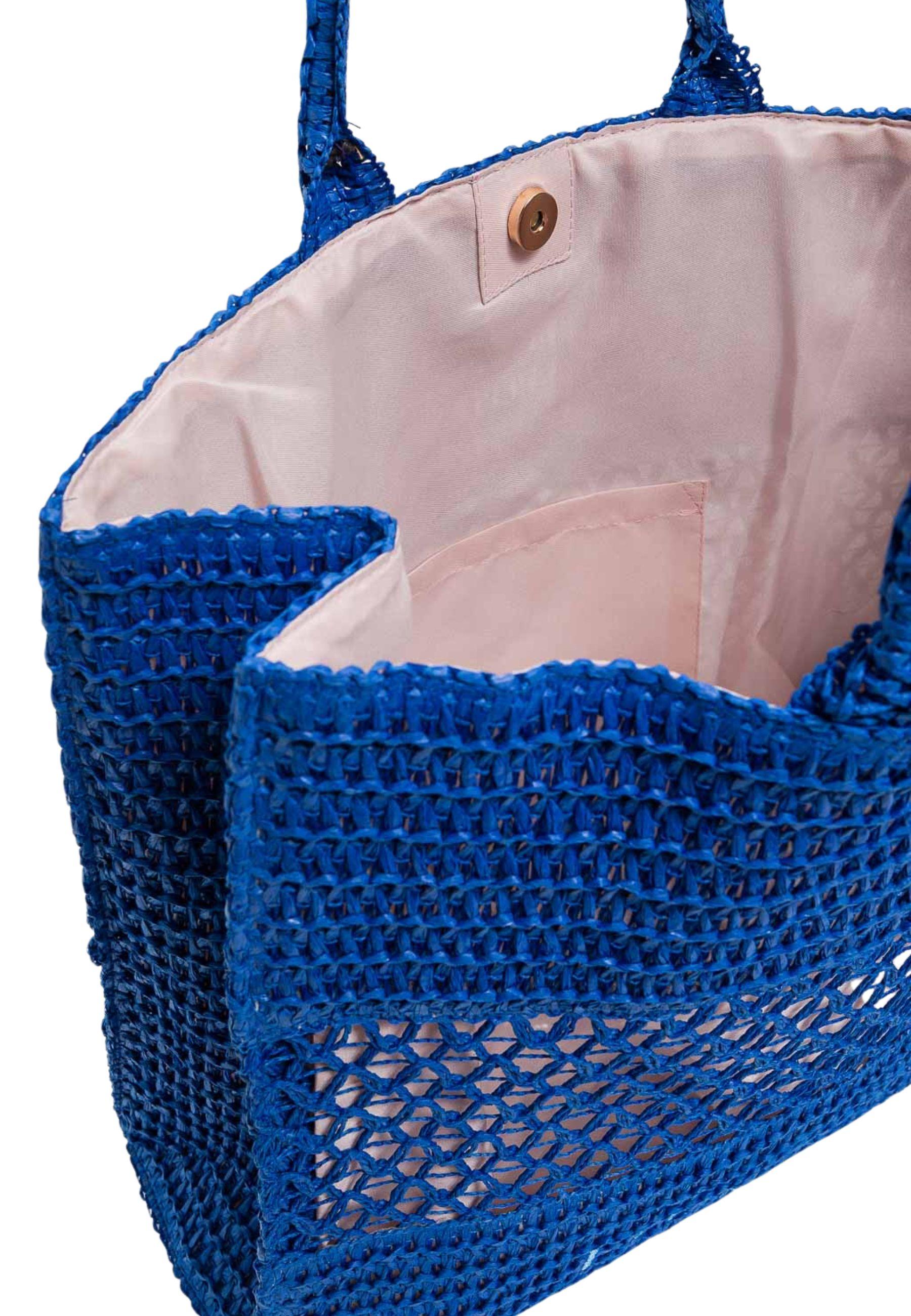 Borsa Twinset effetto intrecciato con logo frontale 