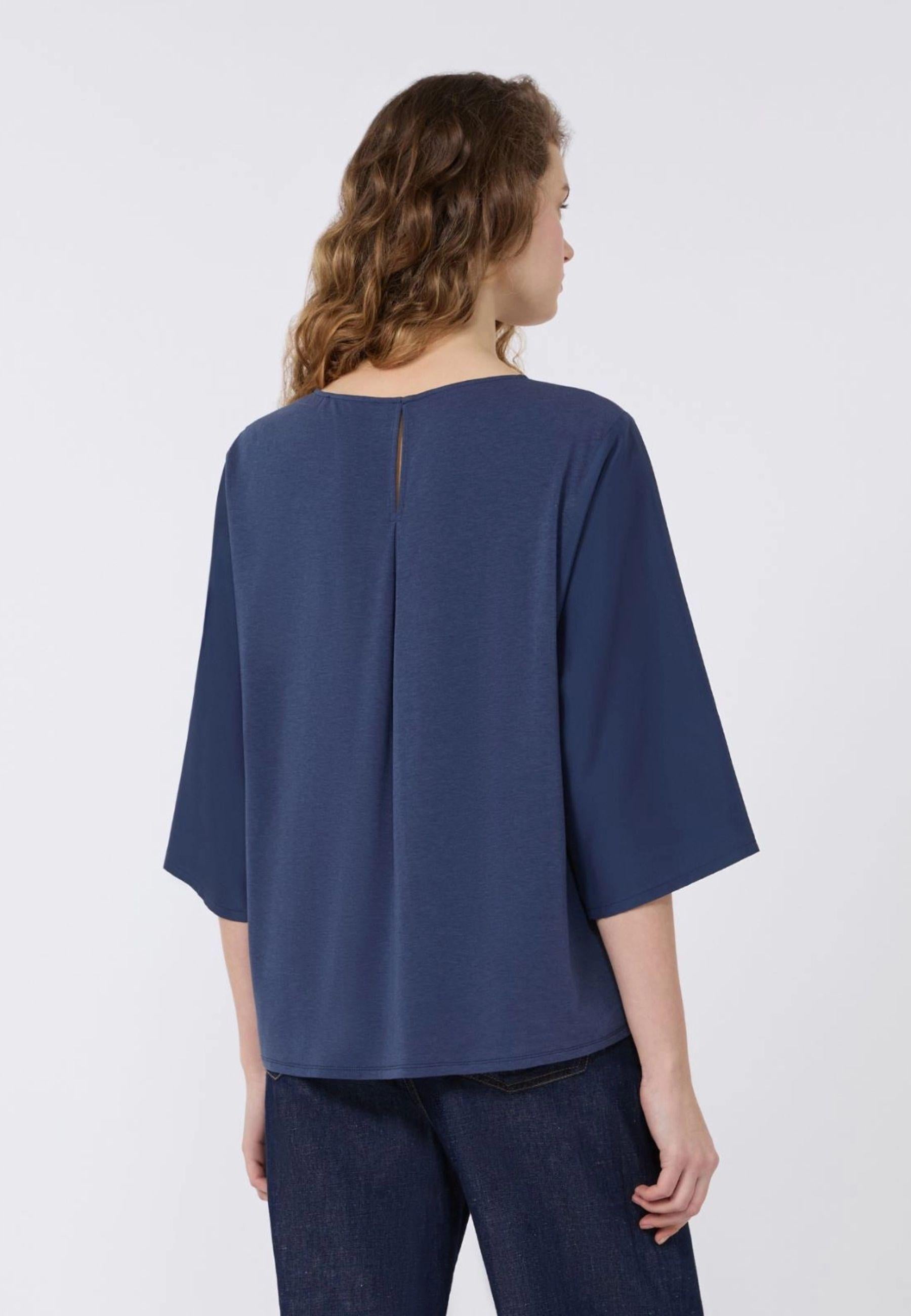 Weekend Max Mara - Blusa in habotai di seta e jersey 