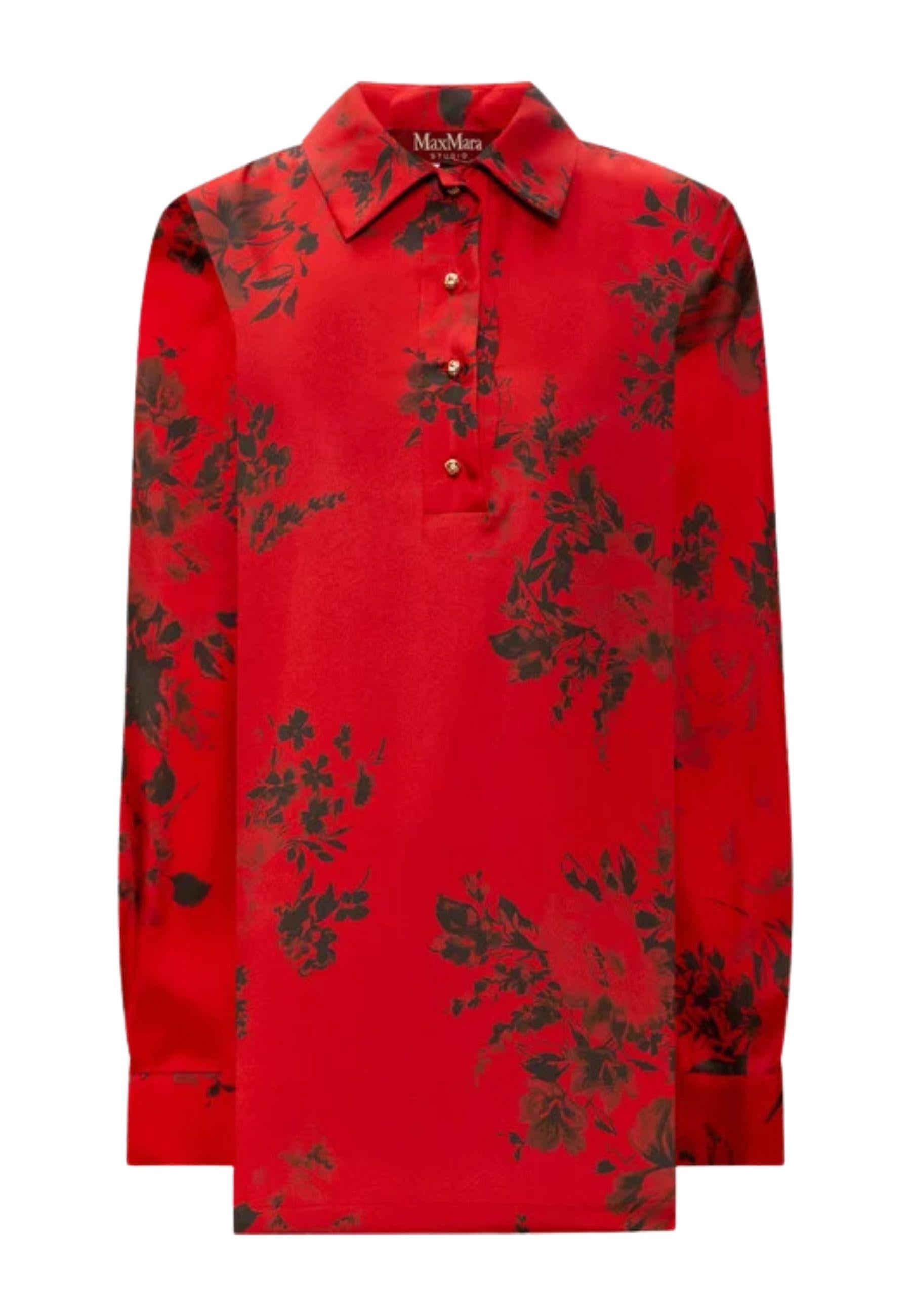 Blusa Max Mara Studio in Seta con Stampa Floreale 