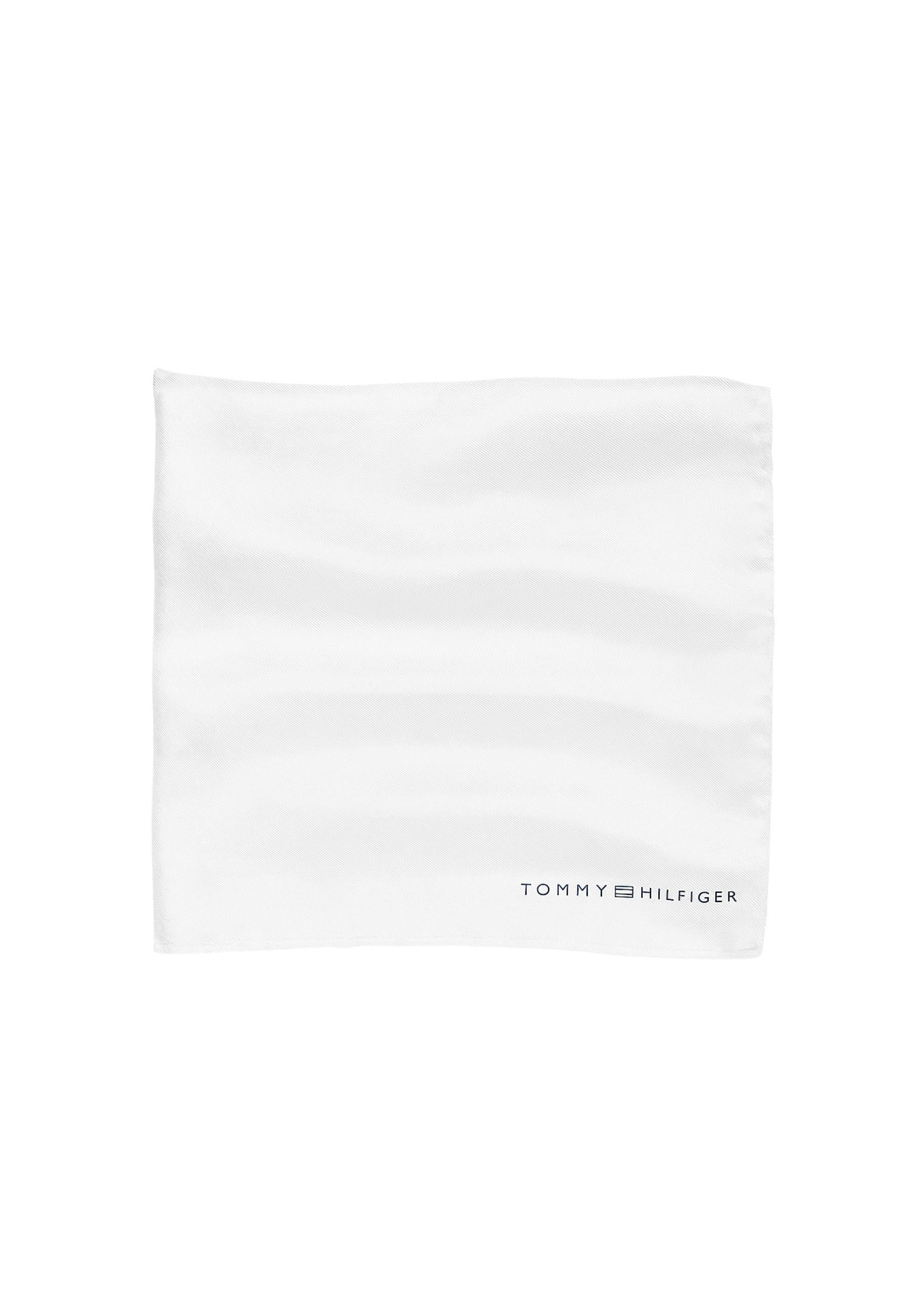 Set Papillon e Pochette Tommy Hilfiger - Bianco Seta<BR/> 