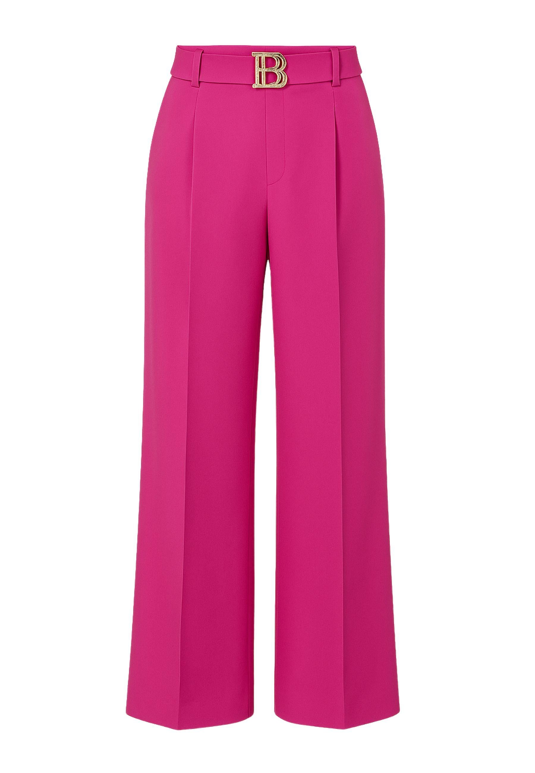 Pantalone in raso elegante over con logo metallico dorato - Babylon 
