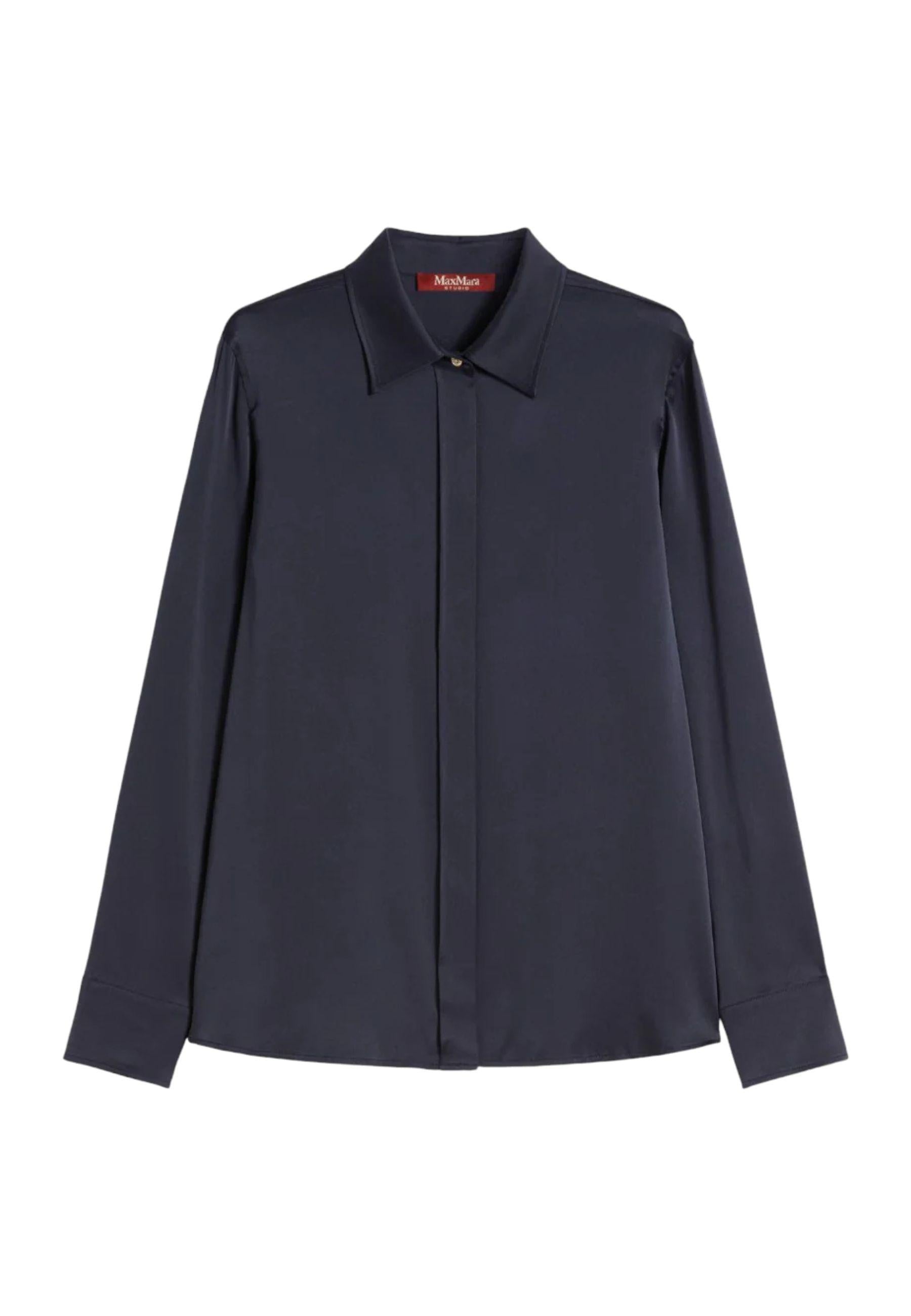 Max Mara Studio - Camicia Xero in raso di seta stretch 