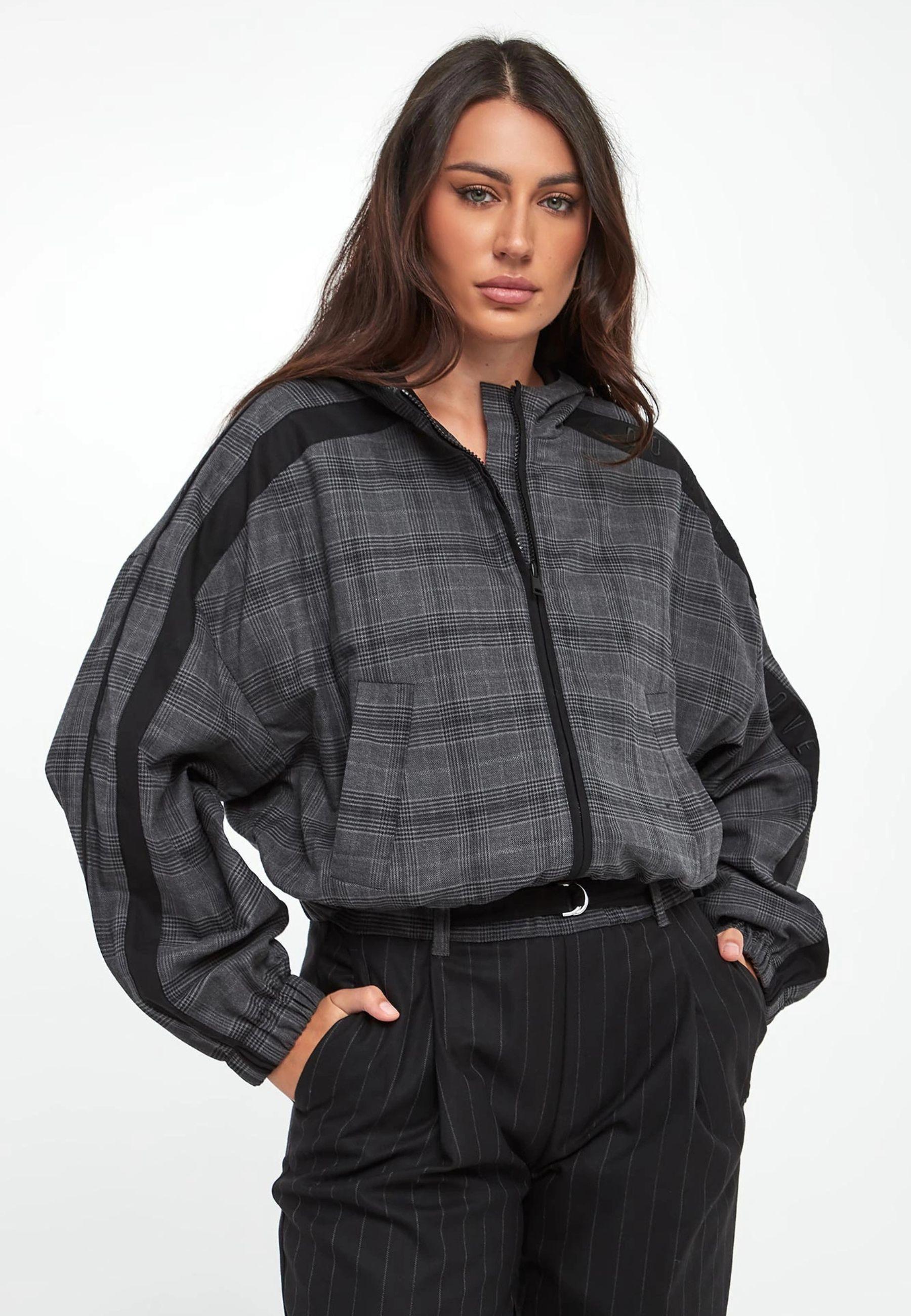 Giacca Donna Twinset Actitude con Cappuccio a Quadri 