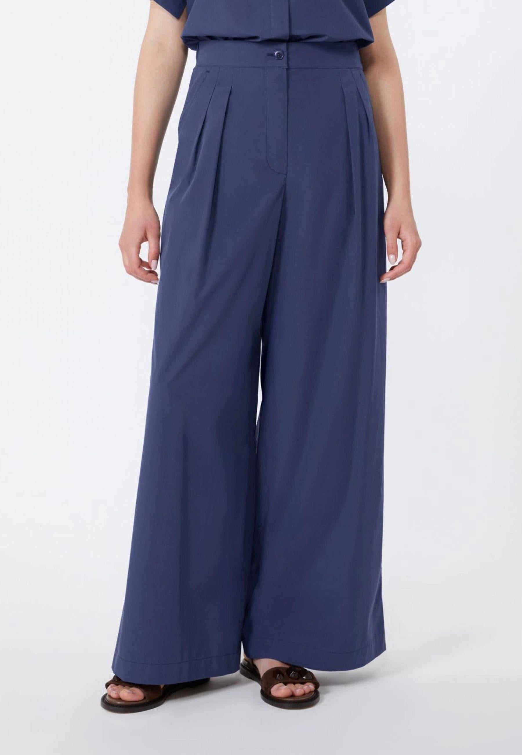 Weekend Max Mara - Pantalone ampio in popeline di cotone 
