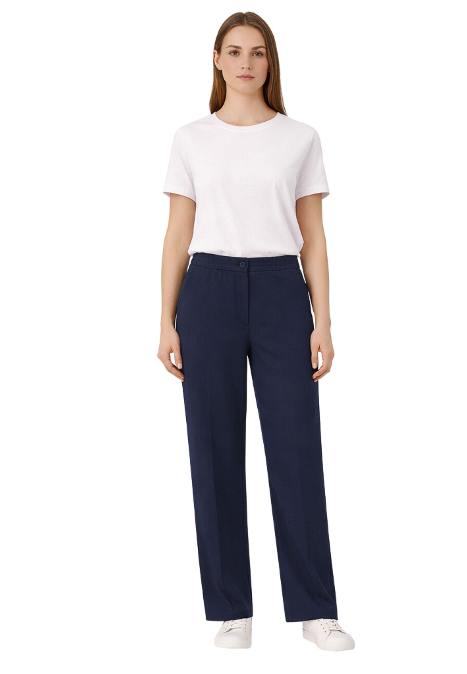 Pantaloni wide leg in cotone stretch - iBlues 