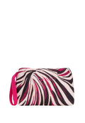 Pochette Zebra in Canvas di Cotone con Zip