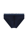 Emporio Armani - Swim briefs with drawstring and jacquard logo