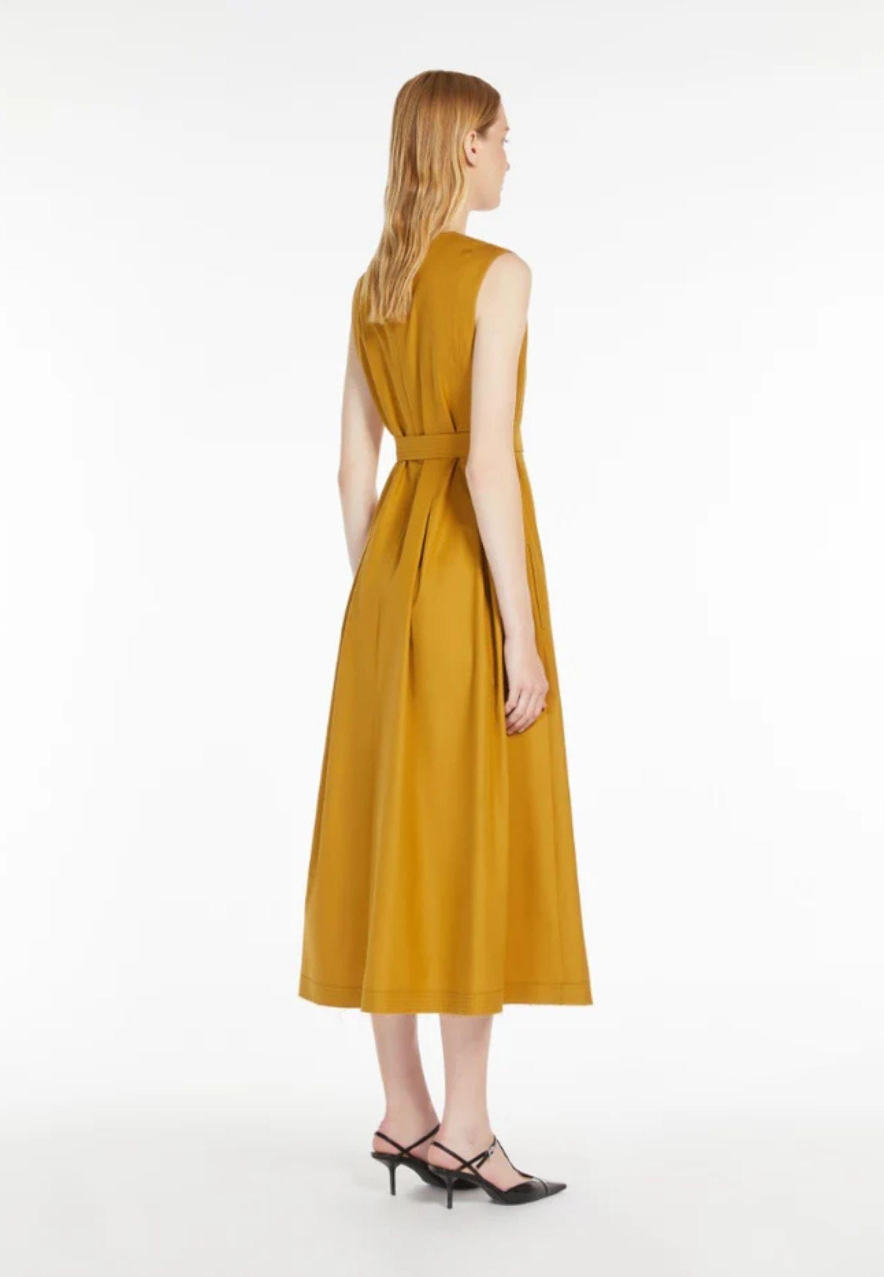 Abito AMINA in twill di cotone smanicato 