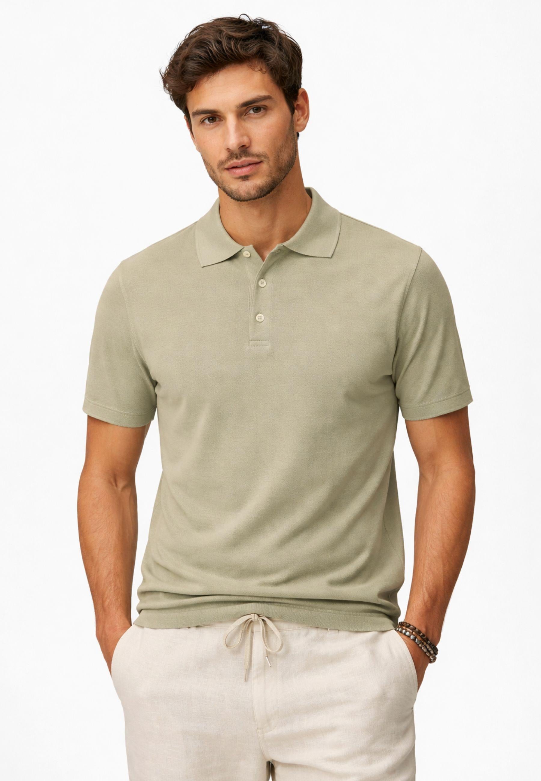 Polo Crepe in Cotone - Made in Italy 