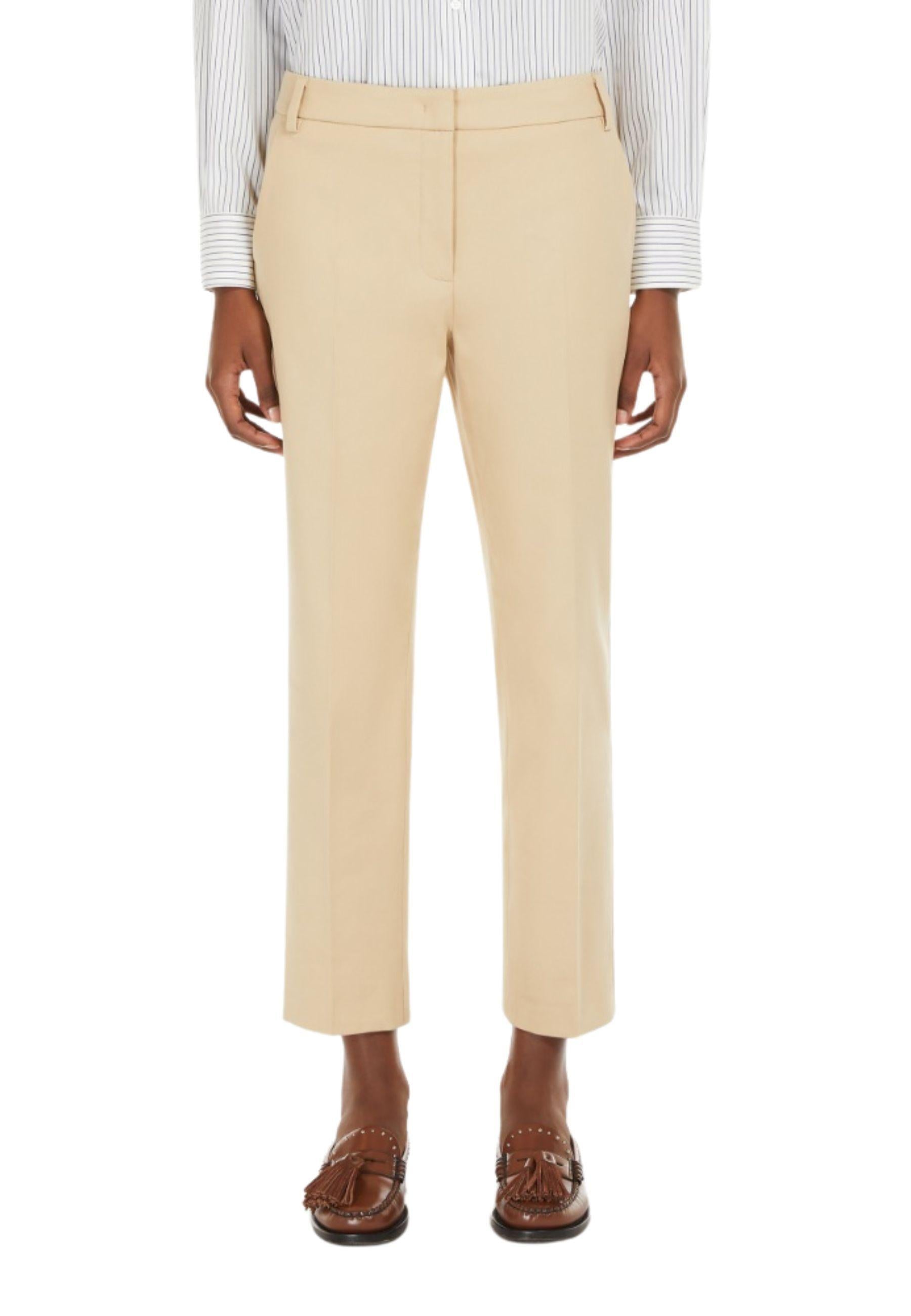 Weekend Max Mara - Pantaloni dritti in cotone stretch 